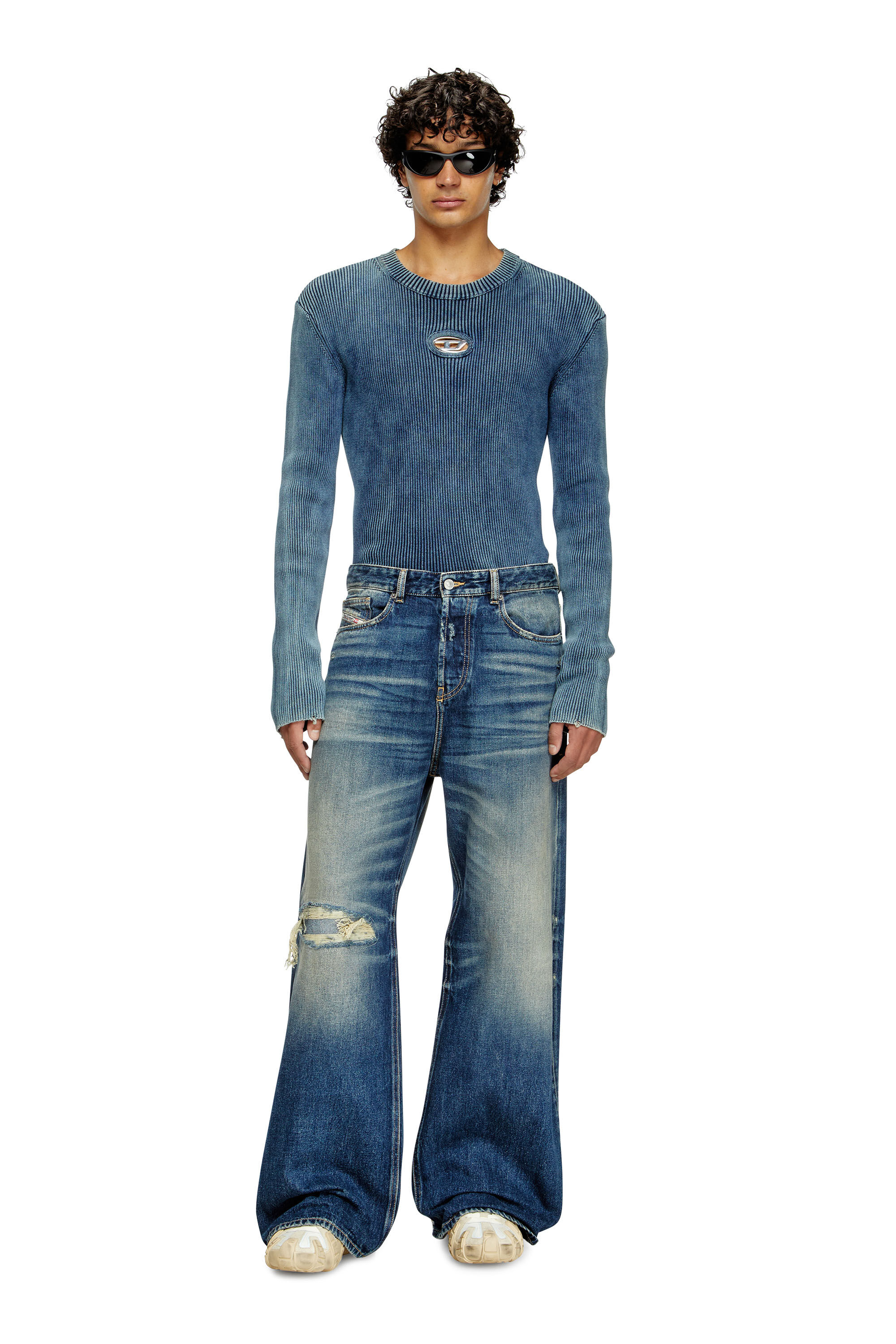 Men's Relaxed Jeans | Low Waist D-RiseDark Blue | Diesel MX