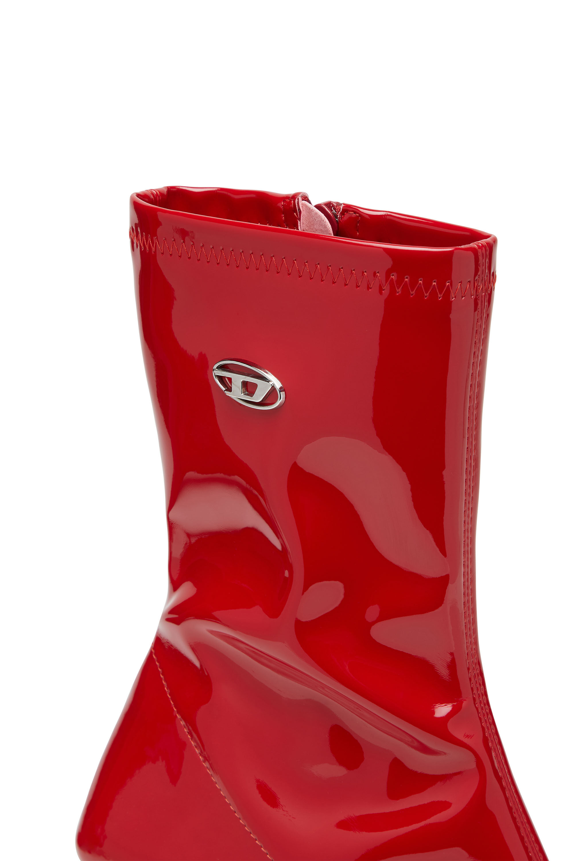 Diesel - D-AMBER MD BT, Female's D-Amber-Ankle boots in patent stretch PU in Red - 5