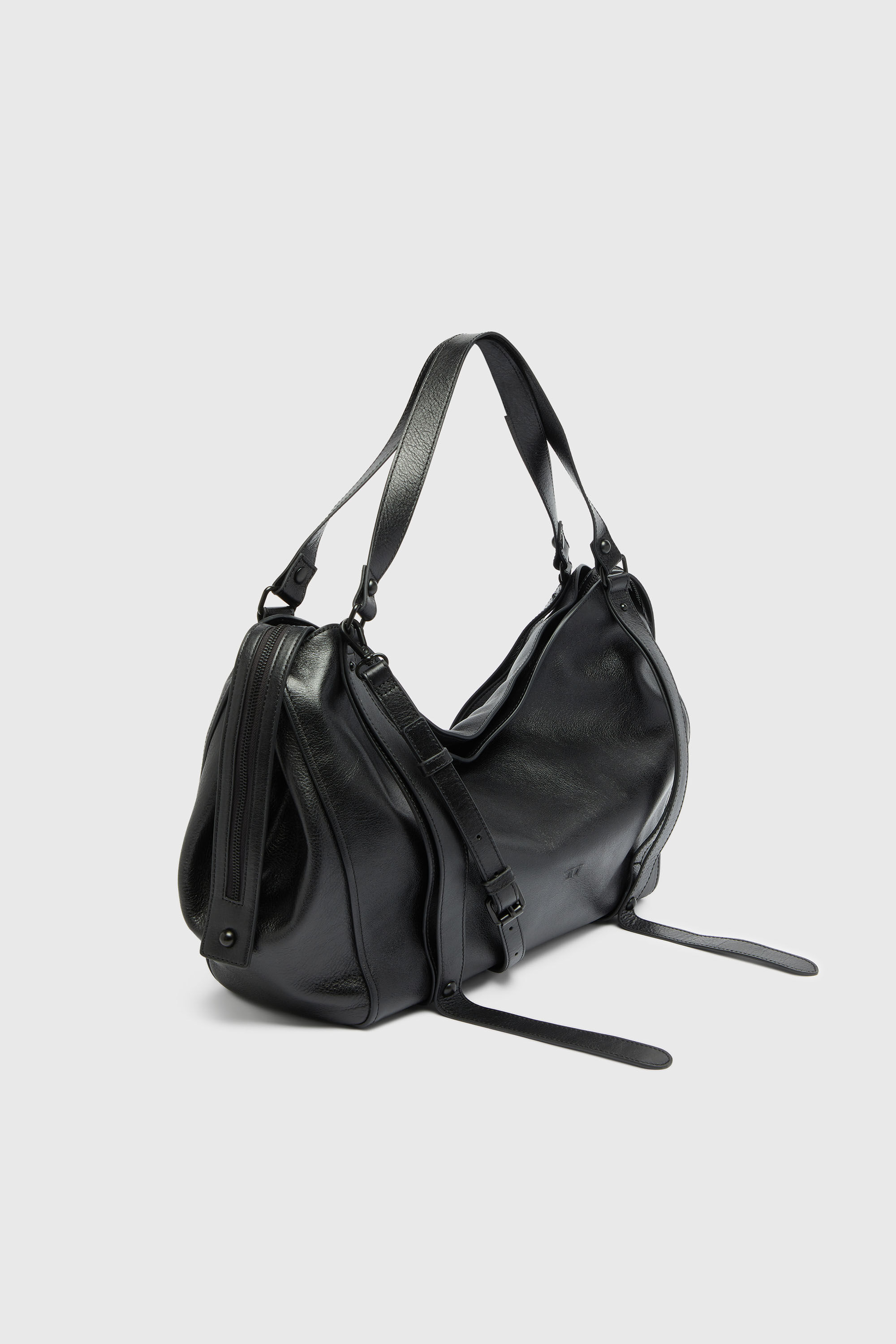 Women's D-One-Large top-handle bag in leather | Black | Diesel