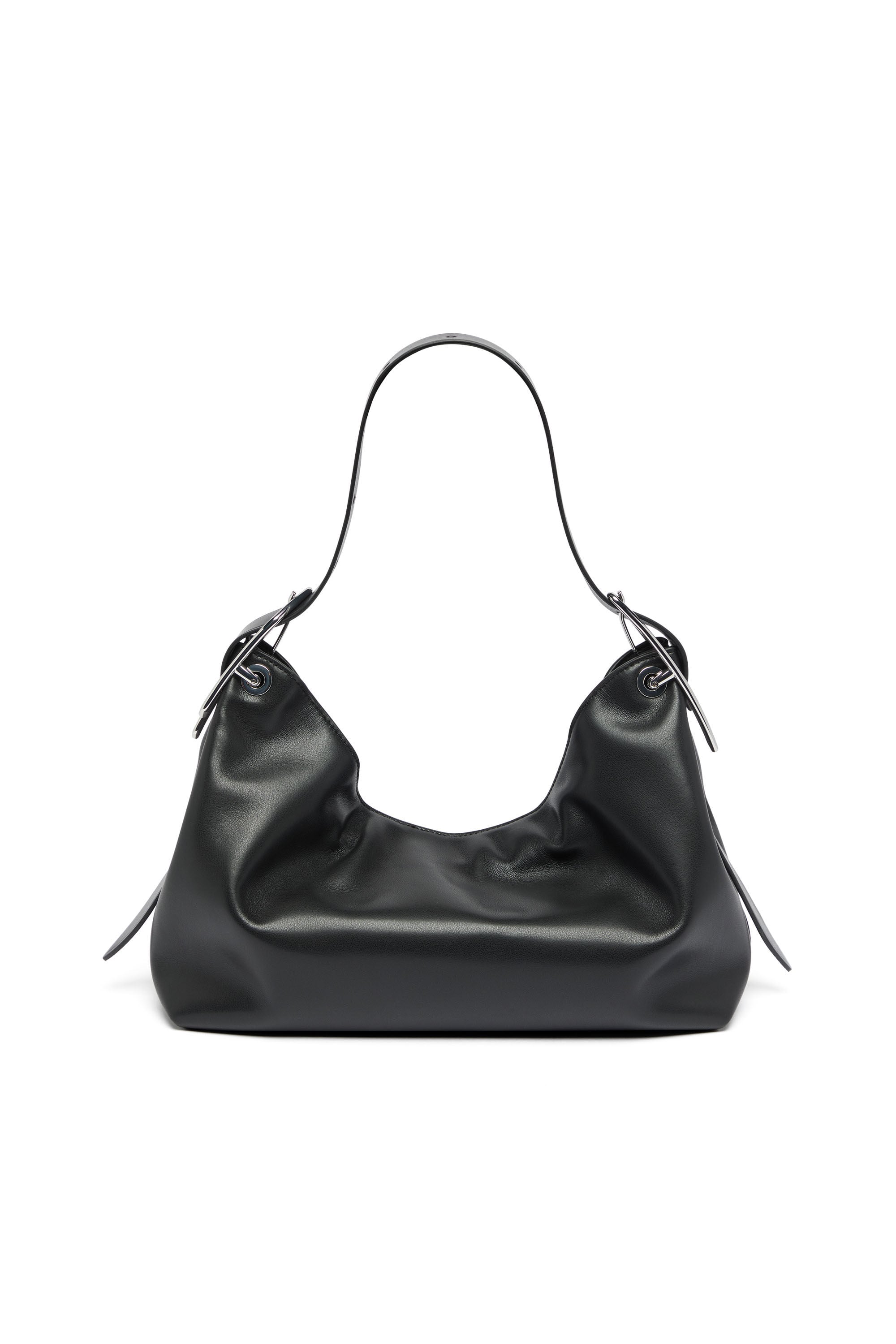 Diesel - D-LINE HOBO S, D-Line-Sac &agrave; bandouli&egrave;re en cuir Femme in Noir - 3