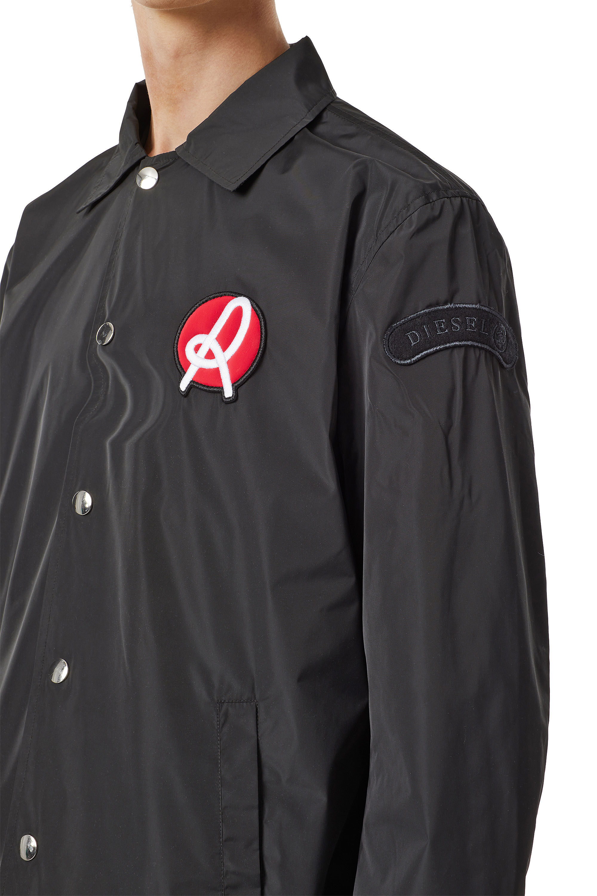 Diesel - LR-JPLAZA-VIC-2, Male's Diesel x L.R. Vicenza nylon jacket in Black - 4