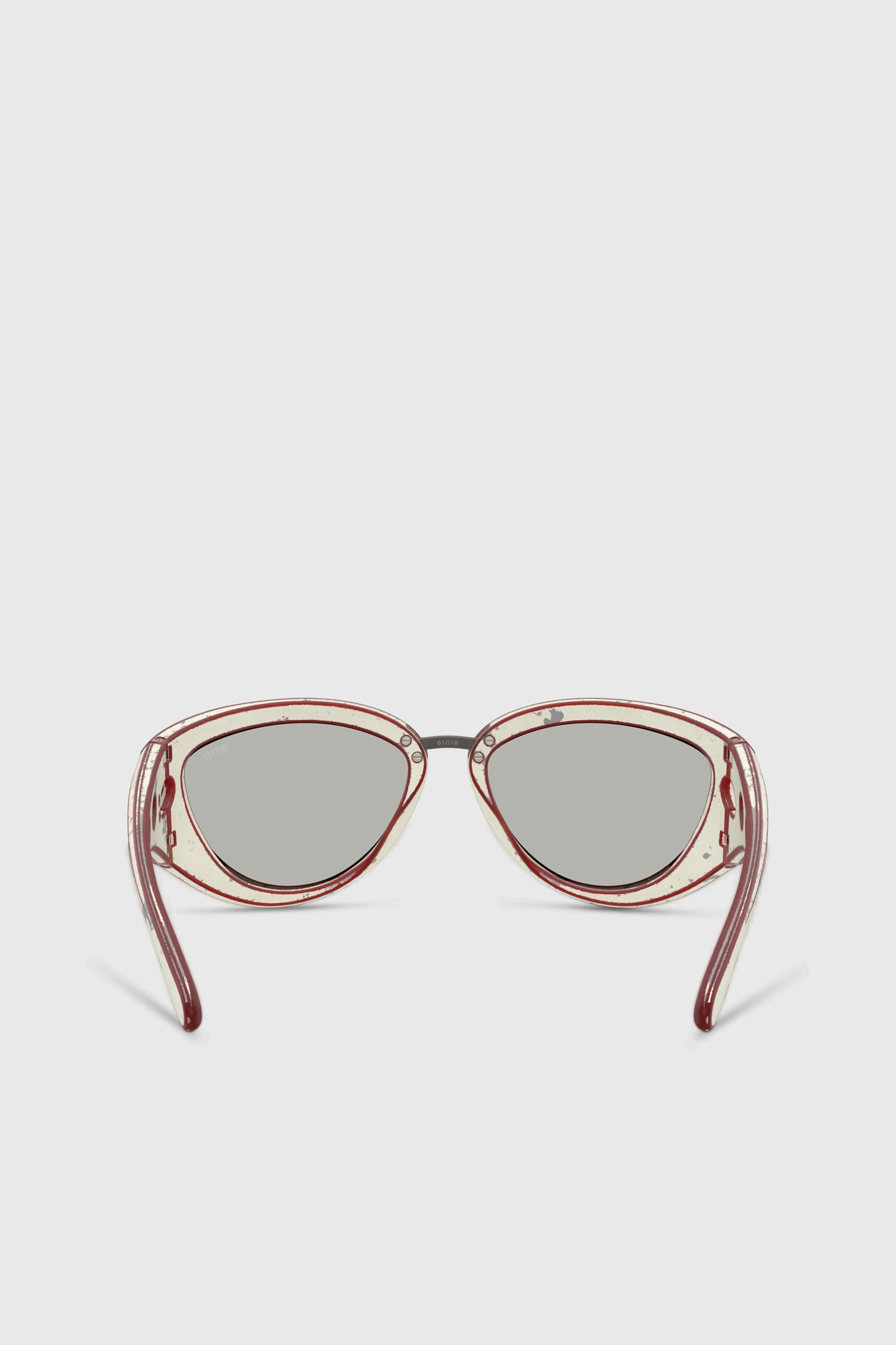 Diesel - 0DL3007U, Unisex's Cat-eye style sunglasses in White/Grey - 3