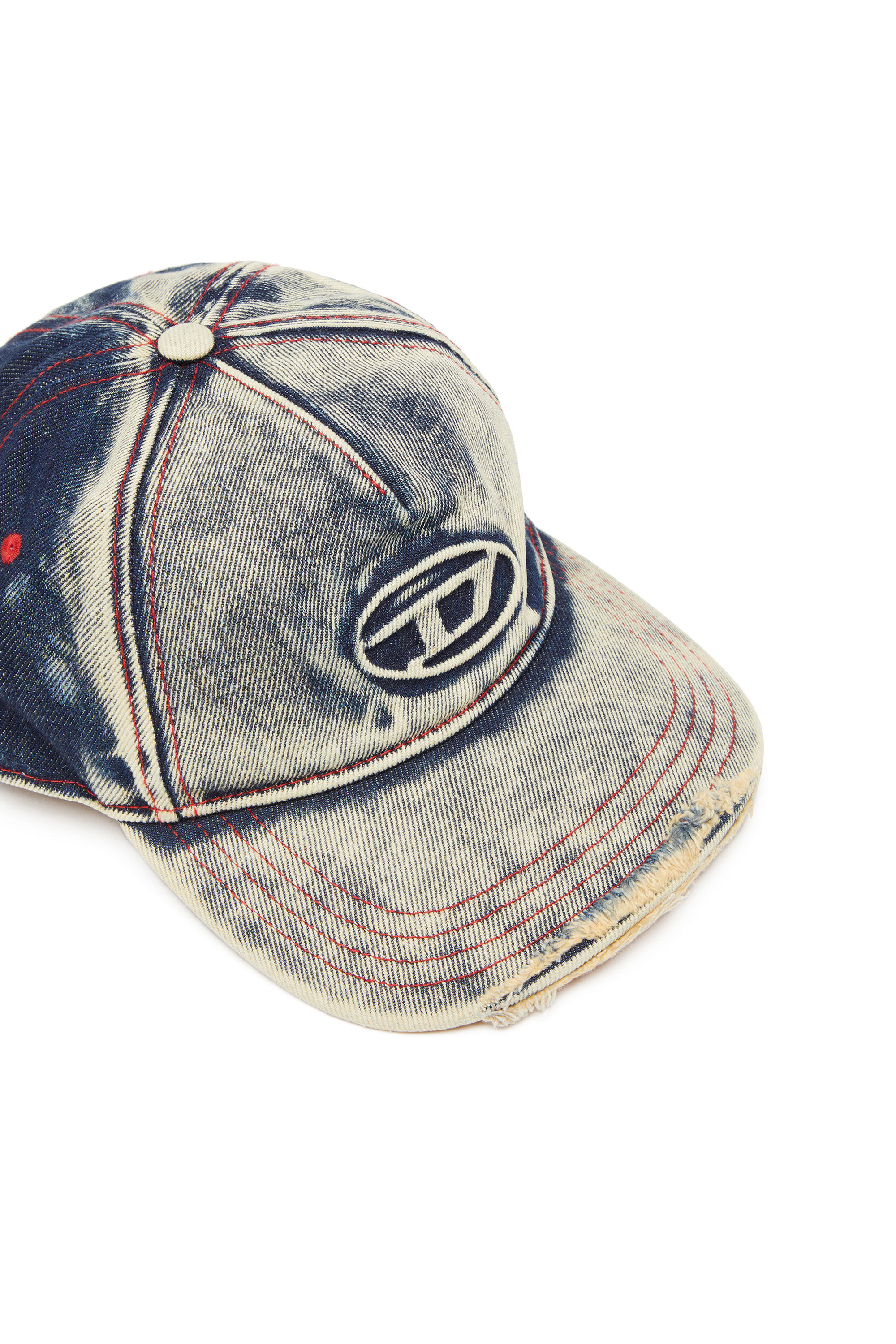Diesel C-Seymon Treated Denim デニム ベースボールキャップ C-SEYMON Man: Baseball cap in treated denim, D logo | Diesel