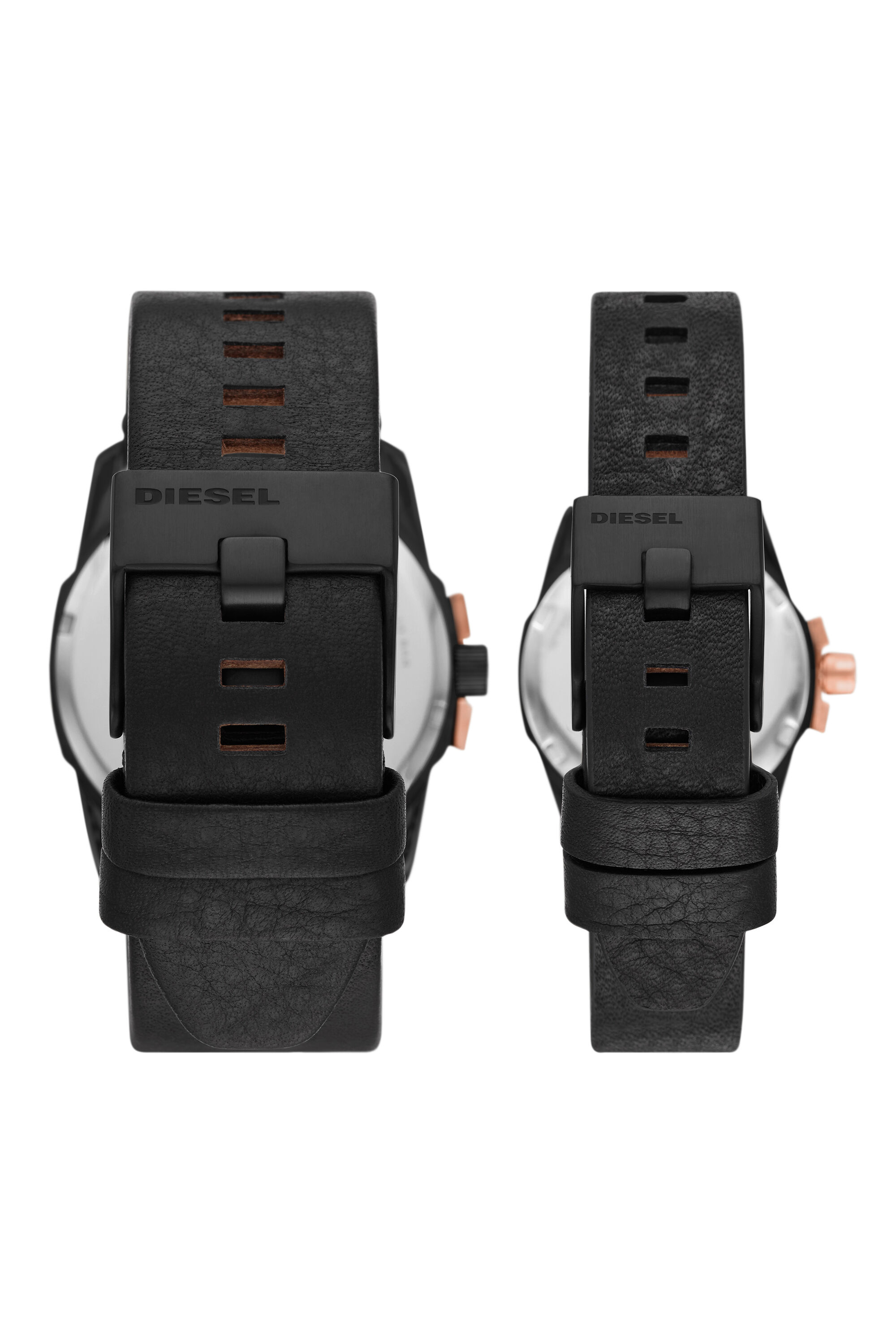 Diesel - DZ1977, Female's Master Chief Leather Watch Set in Black/Pink - 2