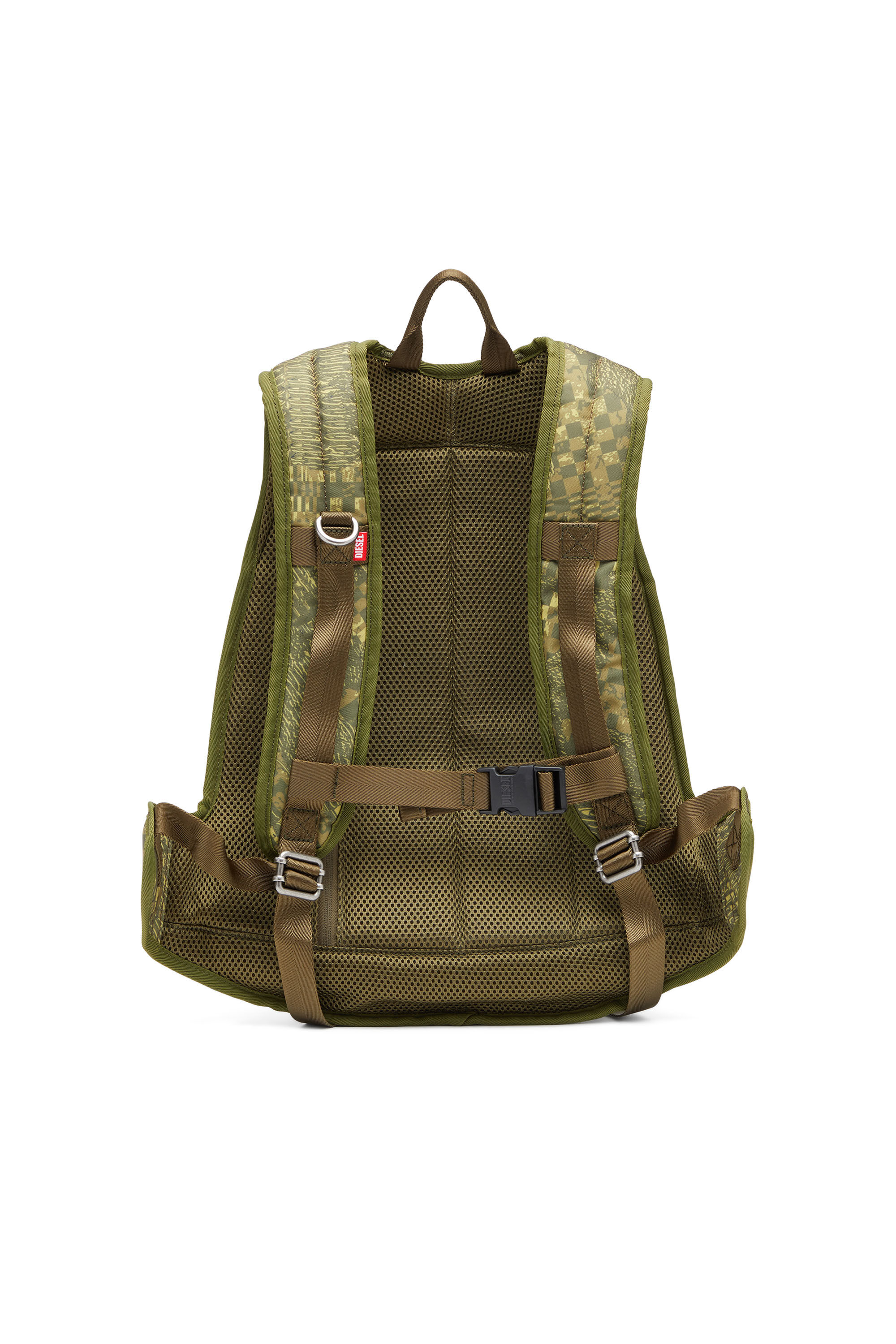 Diesel - 1DR-POD BACKPACK, 1DR-Pod Backpack - Sac à dos rigide avec imprimé camouflage Homme in Vert - 3