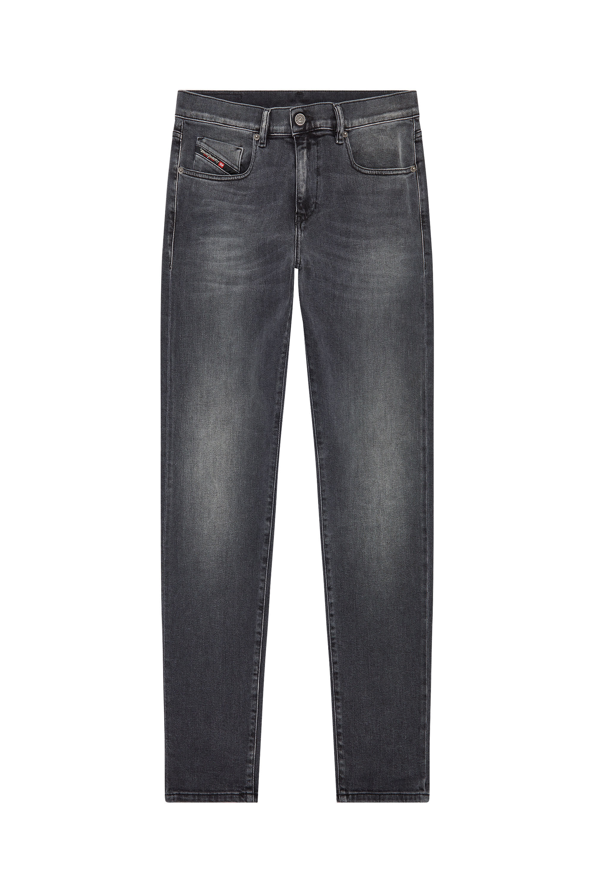 Diesel - Slim Jeans 2019 D-Strukt 09E94, Male's Slim Jeans - 2019 D-Strukt in Black/Dark Grey - 2