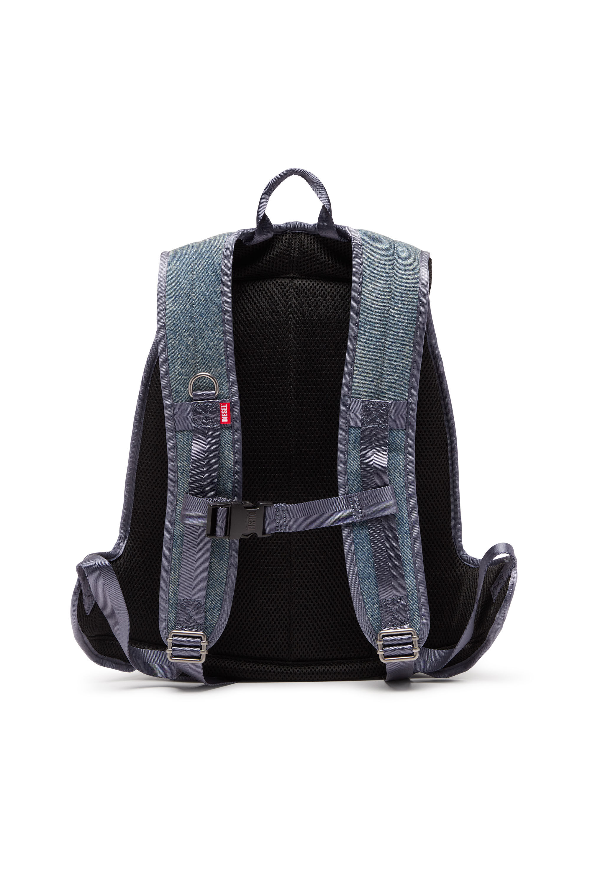 Diesel - 1DR-POD BACKPACK, Male's 1DR-Pod Backpack - Hard shell denim backpack in Blue/White - 3