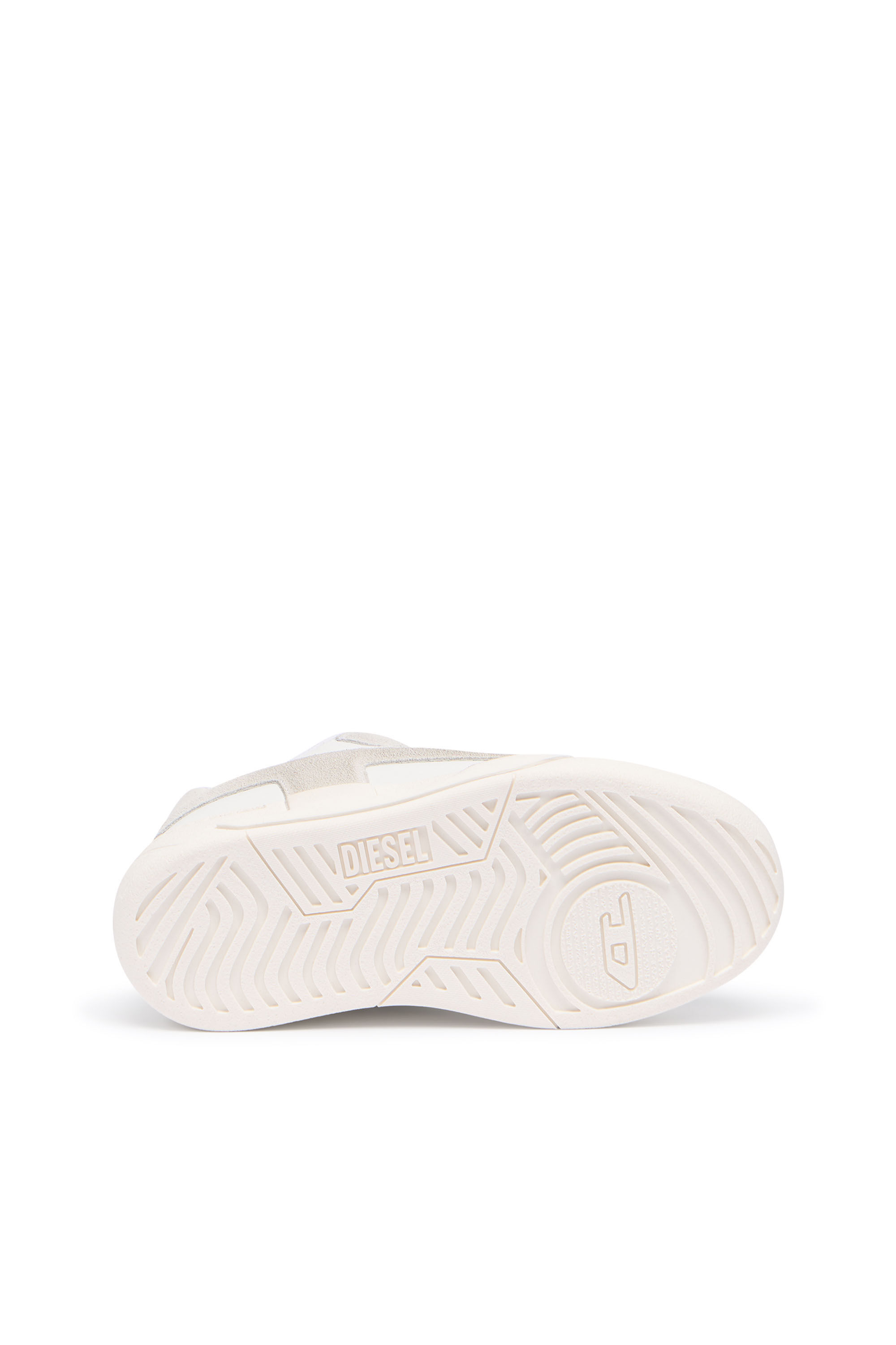 Diesel - S-D-OLLIE LOW W, Woman's D-Ollie-Distressed sneakers in leather and suede in White - 5