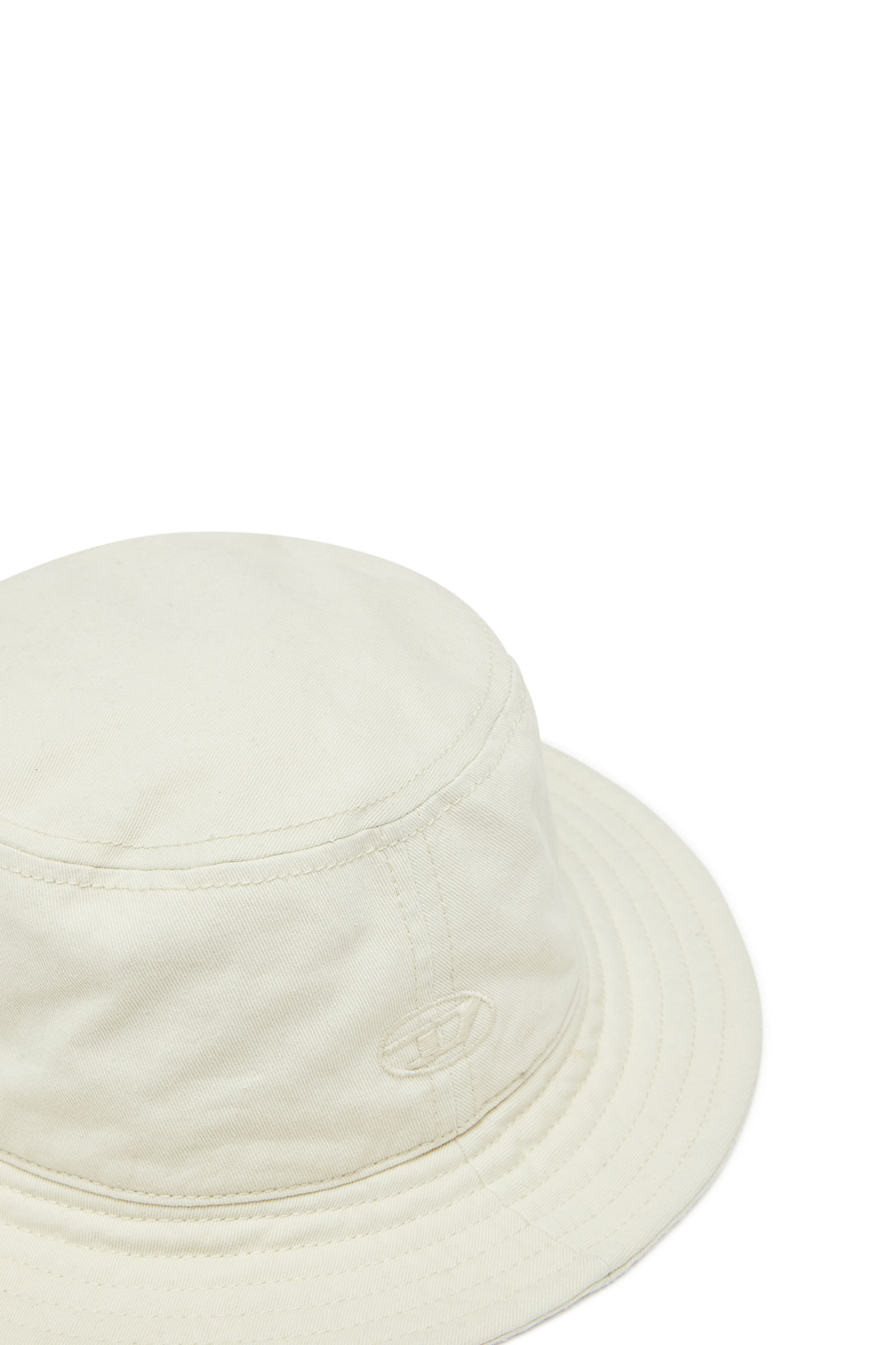 Diesel - C-FISHER-WASH, Bob avec logo brodé ton sur ton Homme in Blanc - 3