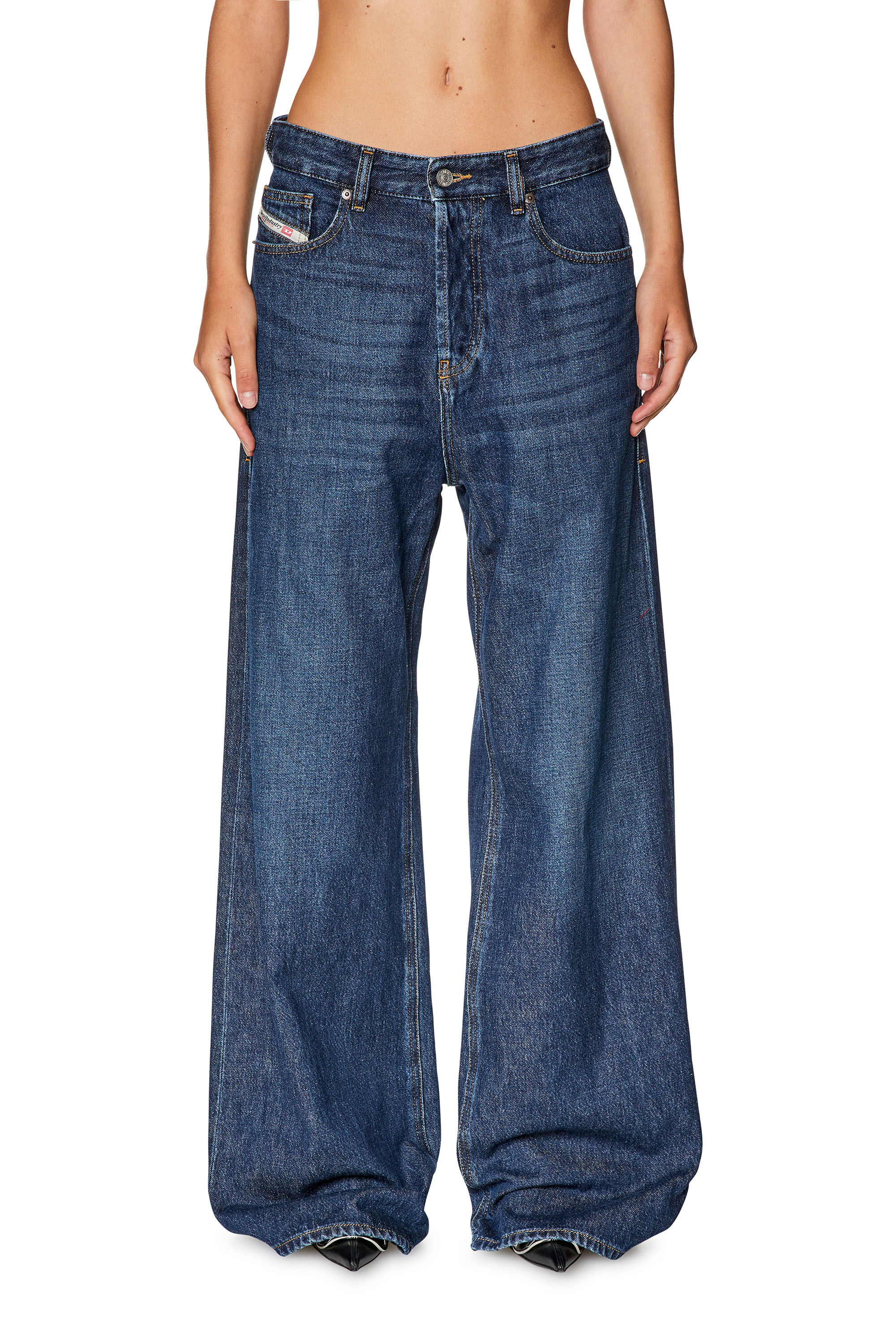 Diesel - Female's Relaxed Jeans 1996 D-Sire 09C03, Dark Blue - 3
