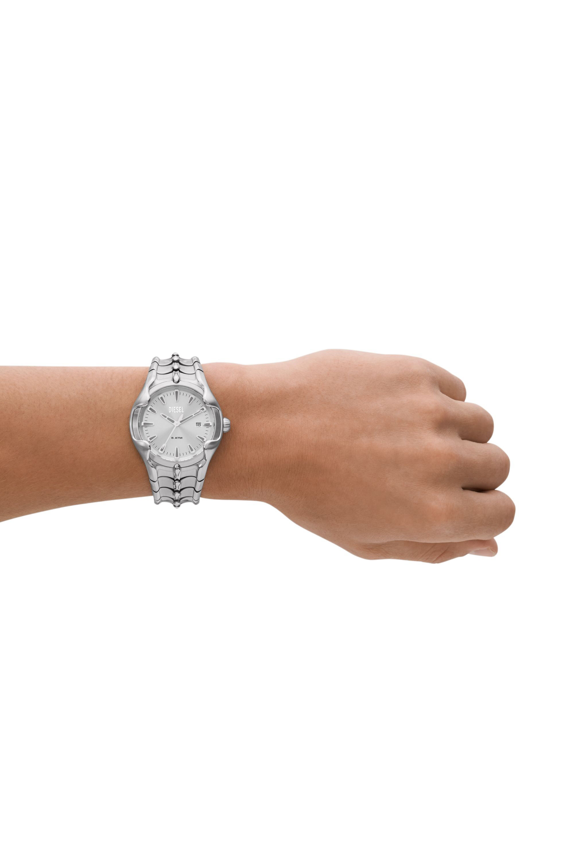 【DIESEL】　VERT DZ2185 腕時計 Men's Vert Three-Hand Date Stainless Steel Watch | Silver