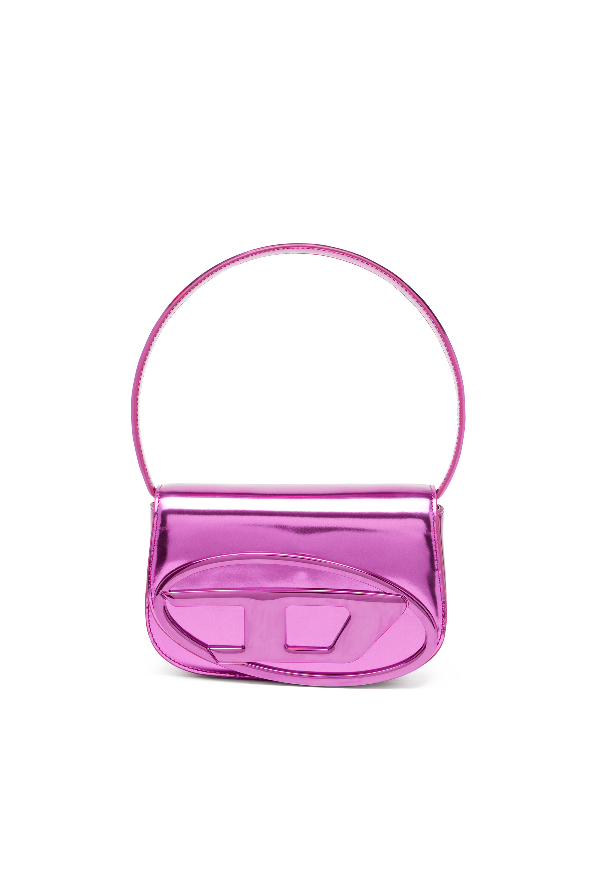 Diesel - 1DR, 1DR-Sac iconique à bandoulière en cuir effet miroir Femme in Rose - 1