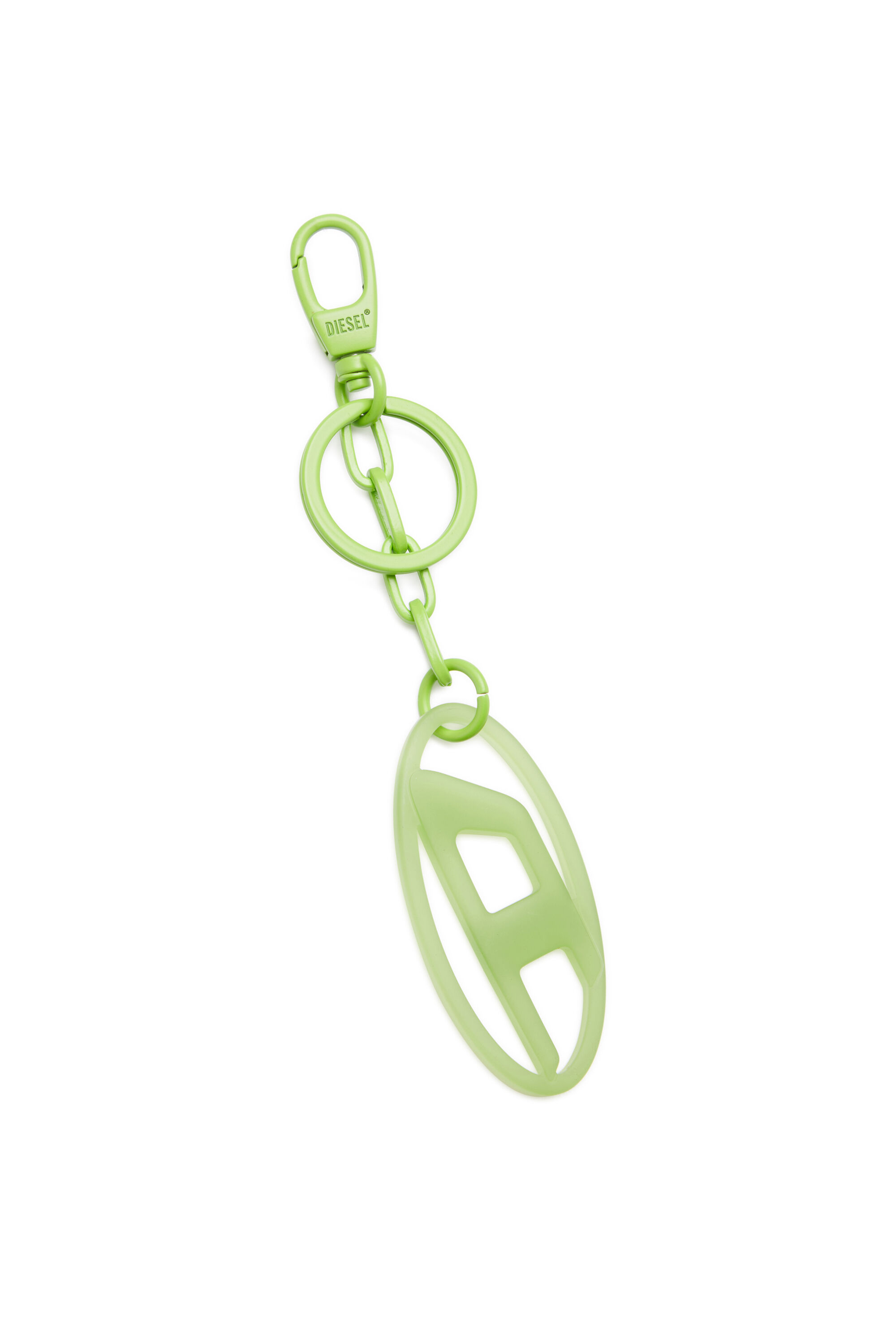 Women's Oval D charm/key ring in metal and resin | Green | Diesel