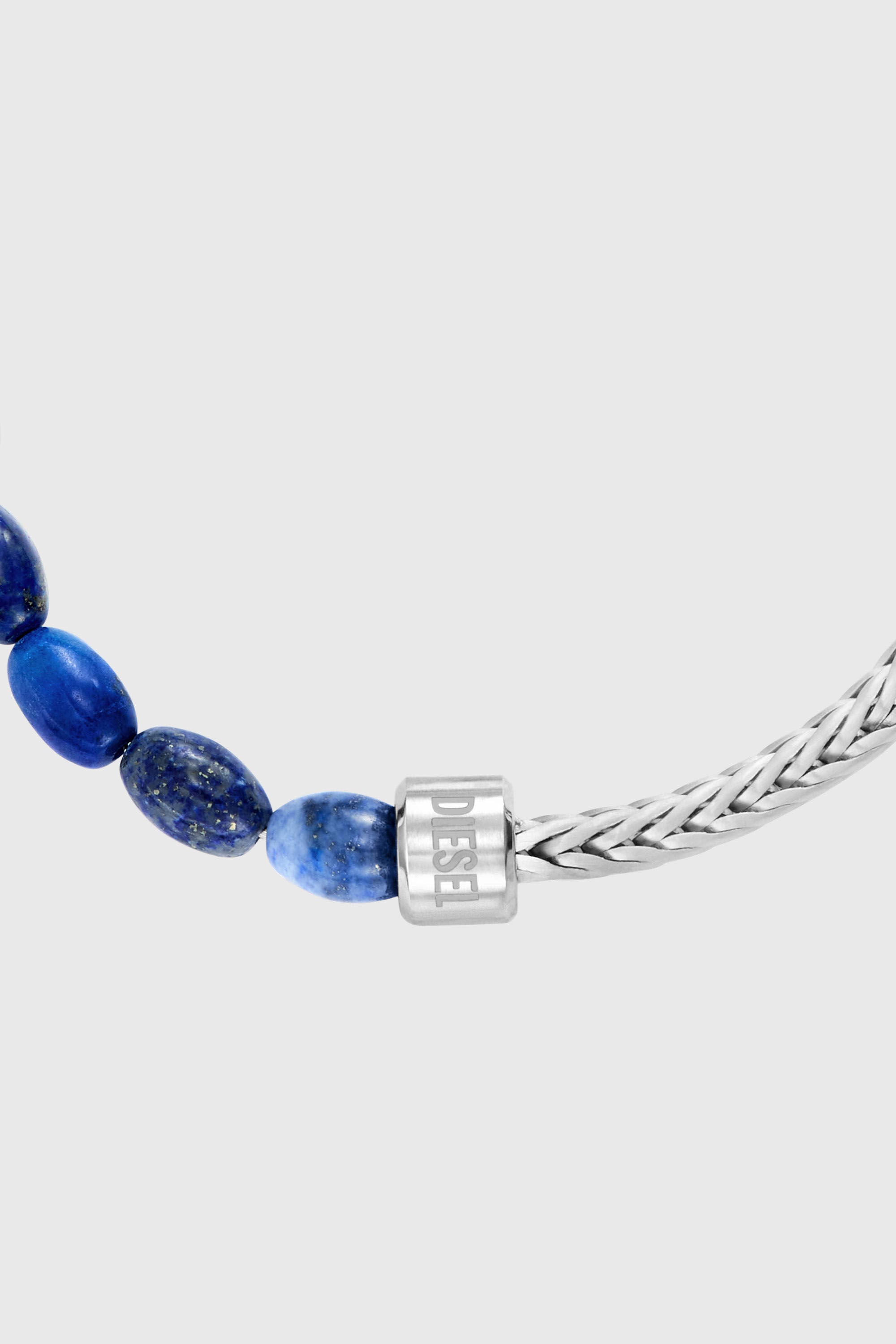 Diesel - DX1713040, Pulsera de cuentas de lapisl&aacute;zuli Unisex in Plateado - 3