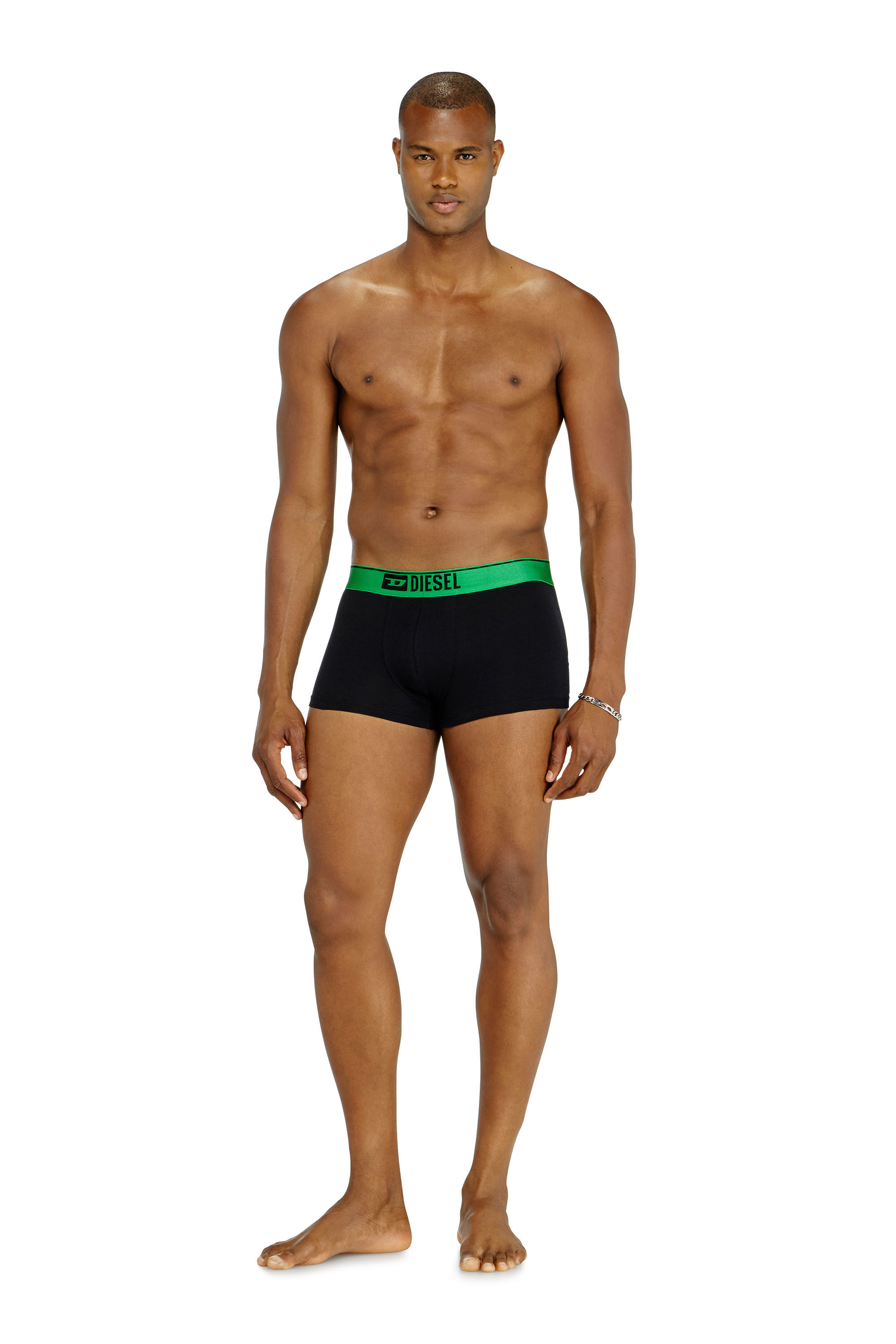 Diesel - DAMIEN-GFT-3PACK, Male's Three-pack boxer briefs with metallic waistband in Black - 2
