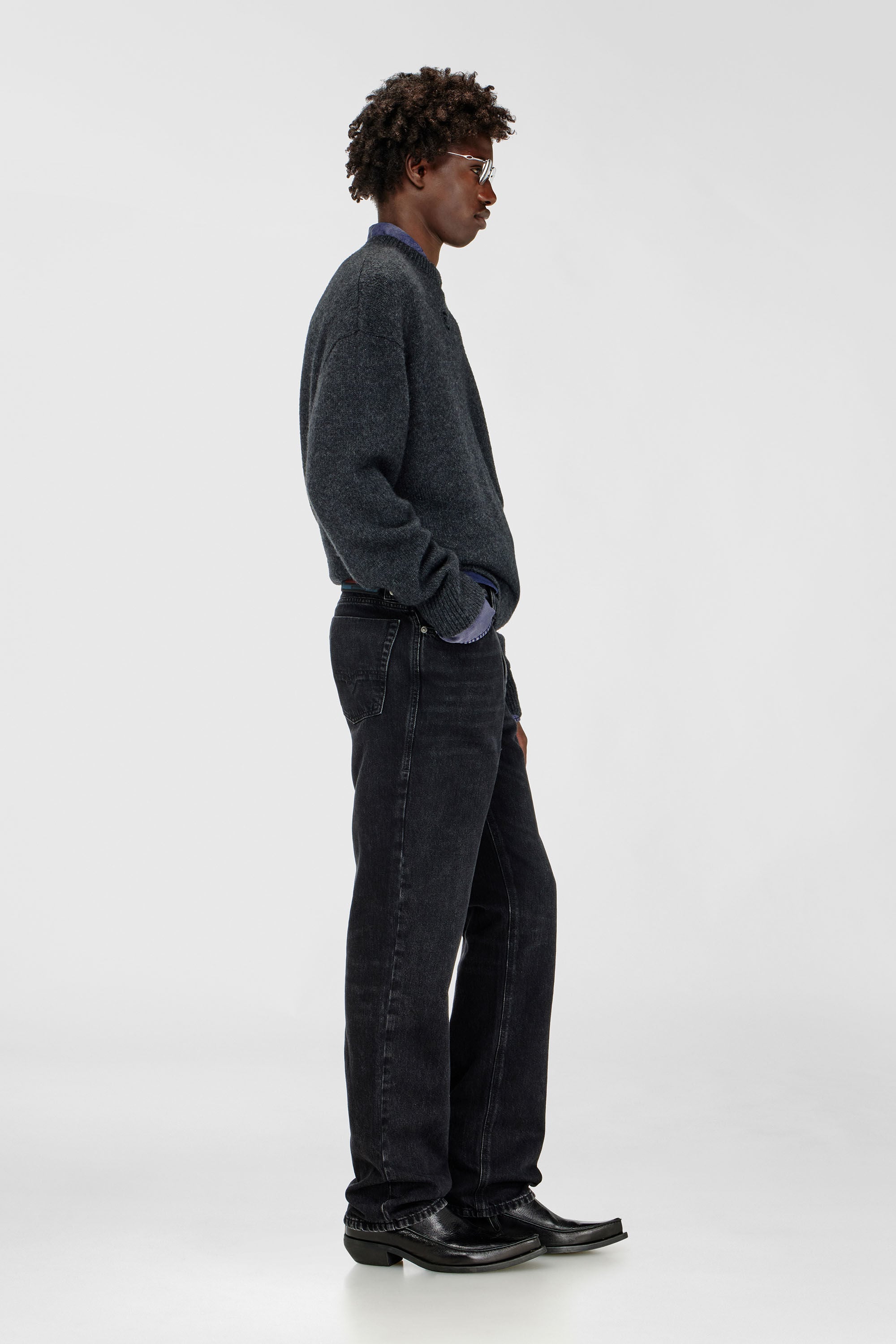 Diesel - Man's Regular Jeans 1991 D-Voeed 09P09, Black/Dark grey - 2