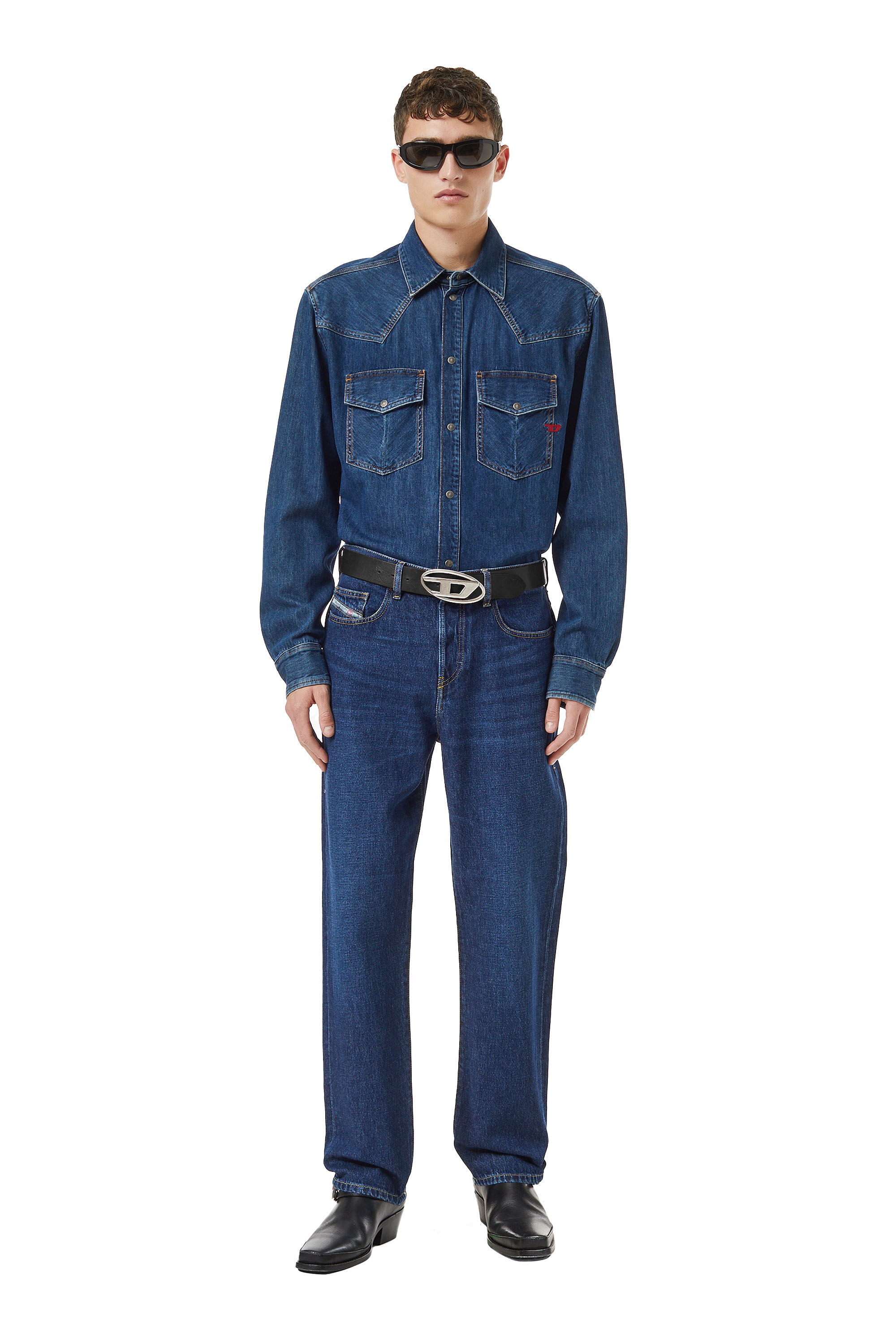 【定価6.3万・未使用】DIESEL D-VIKER ストレートデニム W32 Diesel Mens Jeans 2020 D-Viker Straight Leg Blue Medium Wash