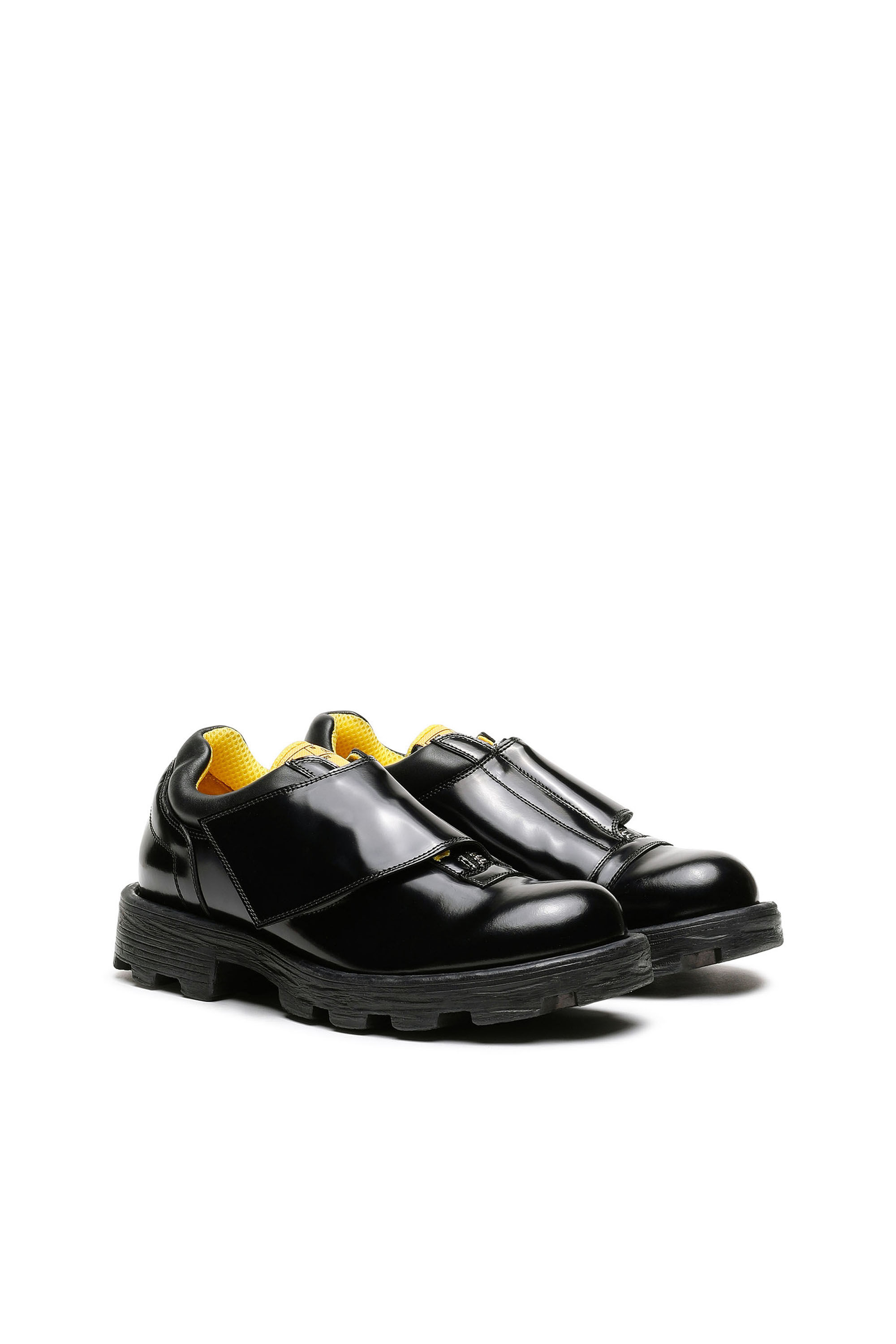 Diesel - D-HAMMER MS, Male's D-Hammer Ms - Monk-strap shoes in glossed leather in Black - 2