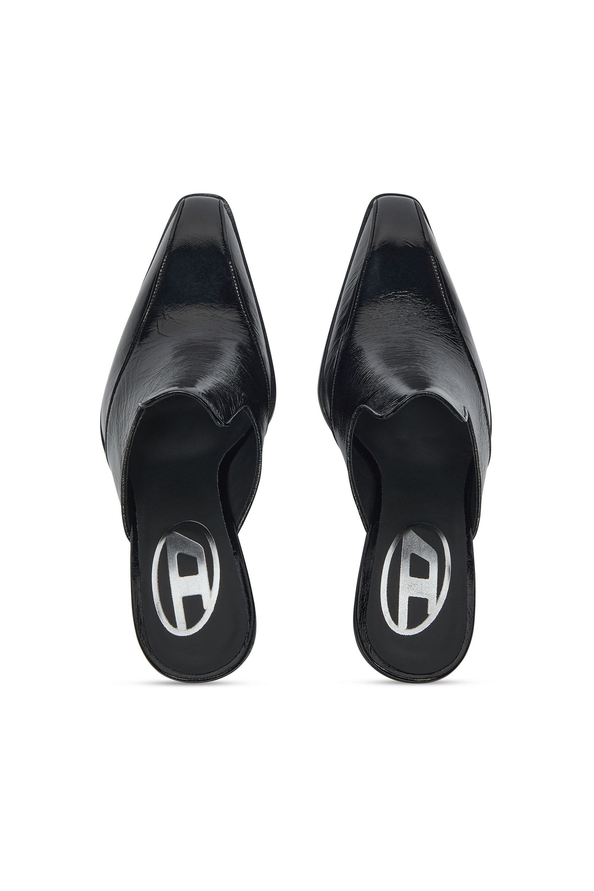Diesel - D-LUFFY-75-MULE, D-Luffy - Mules style occidental en cuir verni Femme in Noir - 4