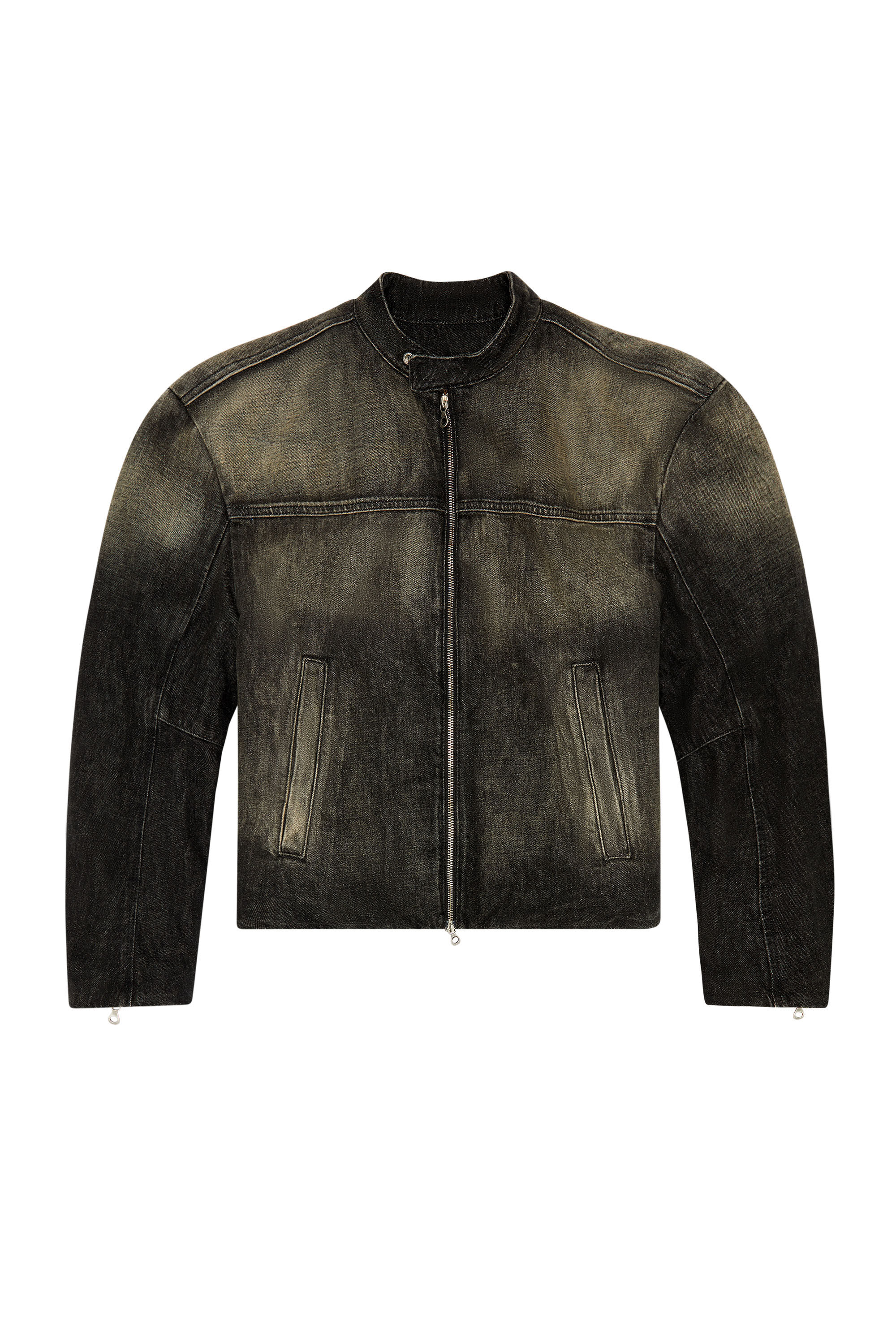 Diesel - D-MARGE-S, Male's Denim jacket in cotton and hemp in Black - 2