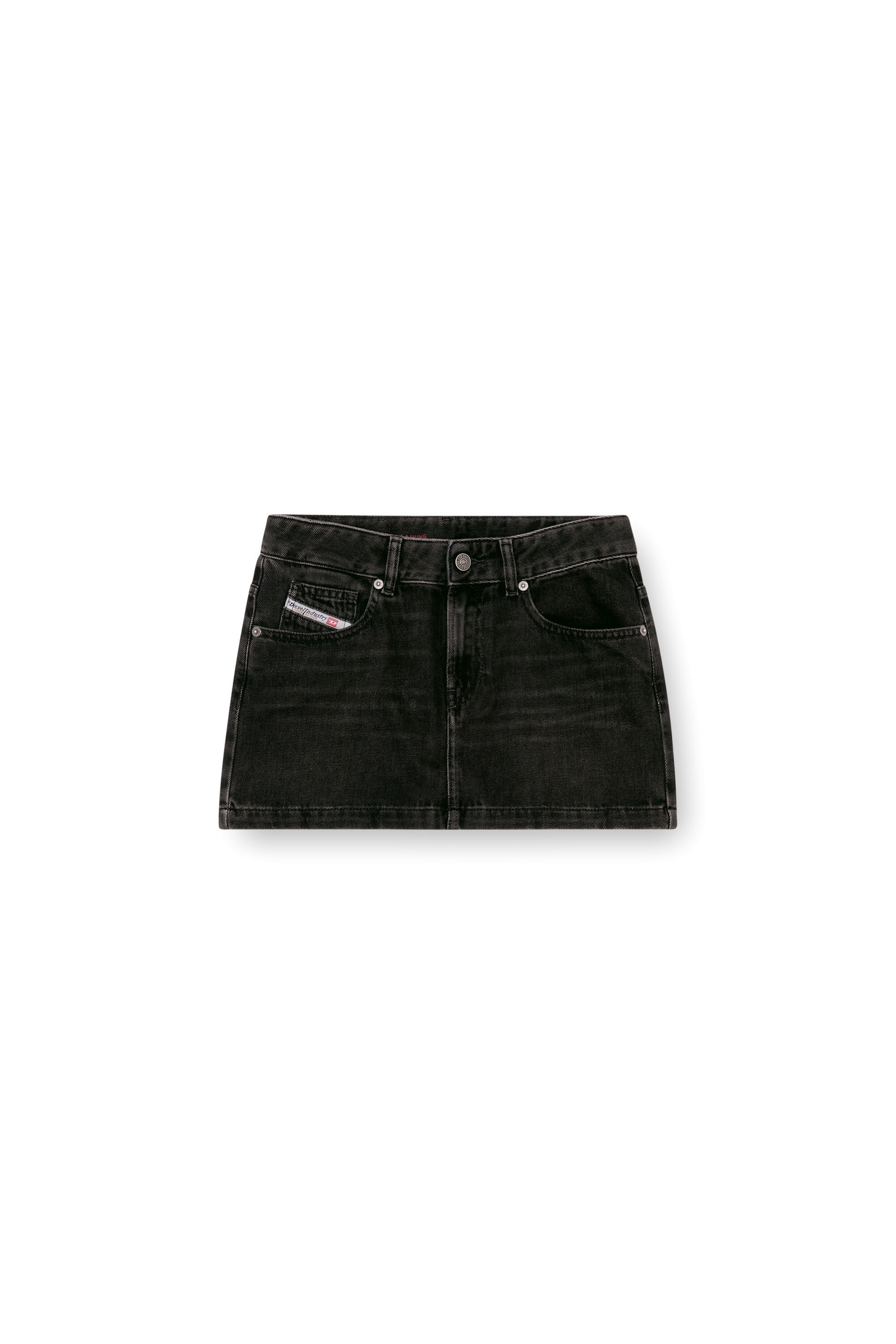 Women's Mini skirt in clean-wash denim | Black | Diesel {{Country}}