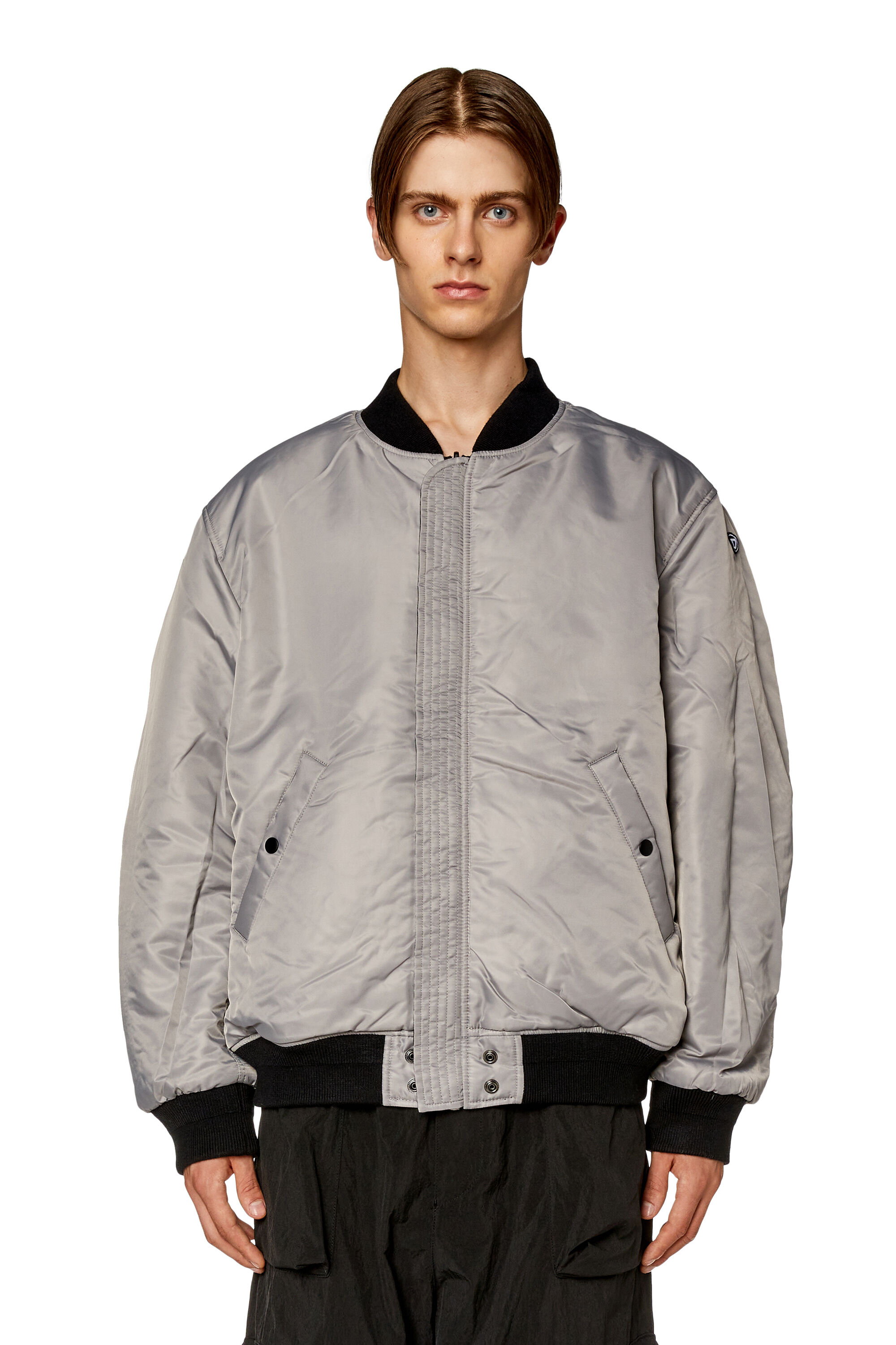 Diesel - J-MATTAN, Veste bomber en nylon rembourré Homme in Noir - 4
