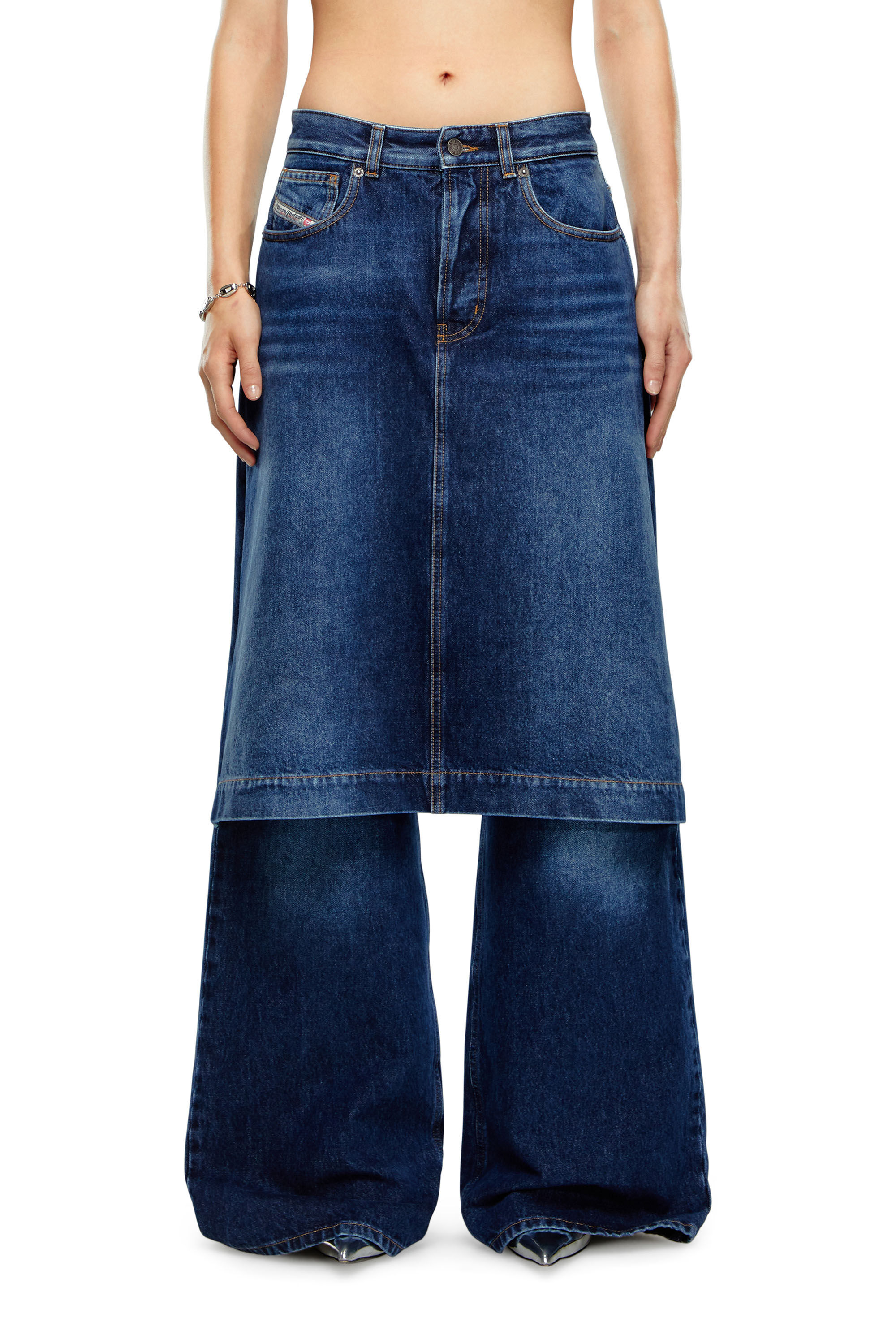 Diesel - Female's Relaxed Jeans D-Syren 0DBCF, Dark Blue - 3
