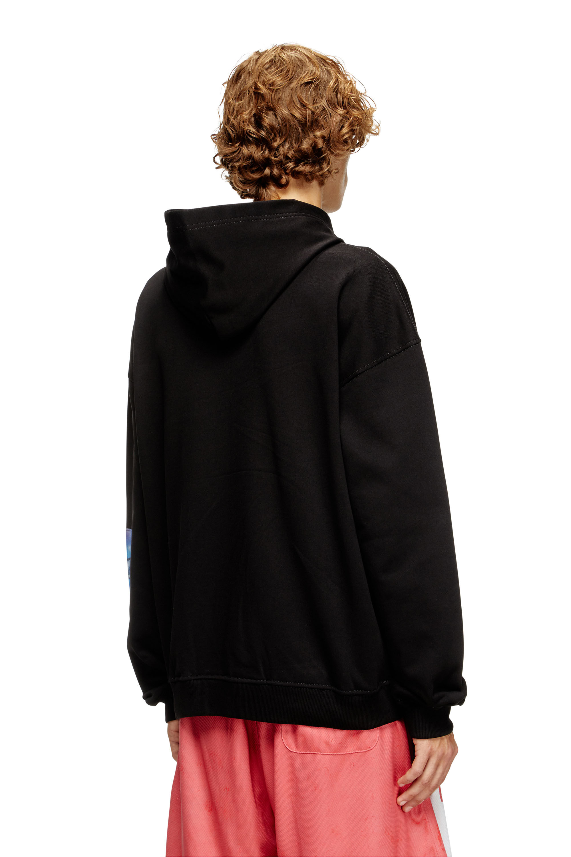 Diesel - S-BOXT-HOOD-T6, Male's Hoodie with logo photo patches in Black - 4