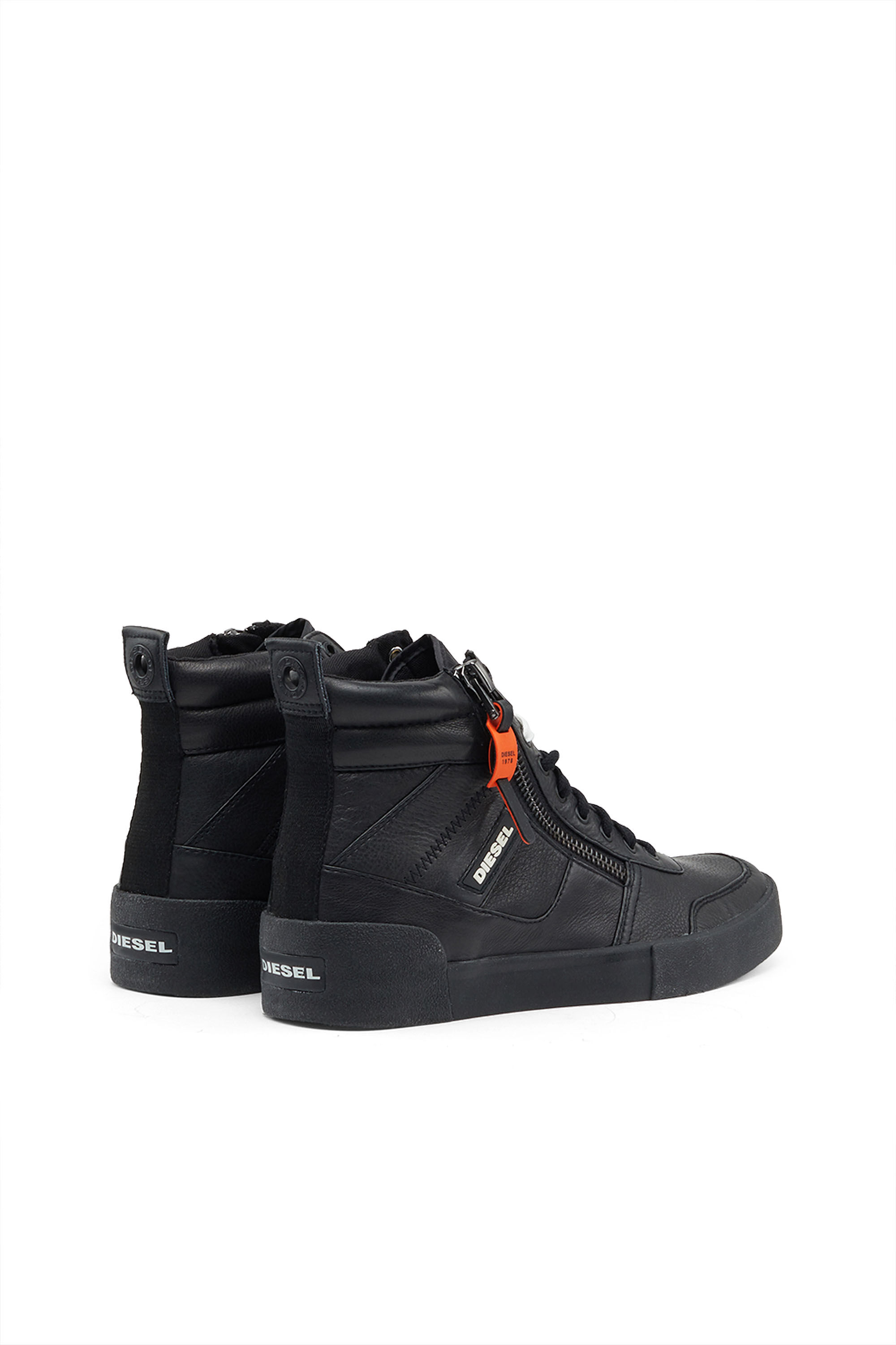 Diesel - S-DVELOWS, Male's S-Dvelows-High-top sneakers in panelled suede in Black - 3