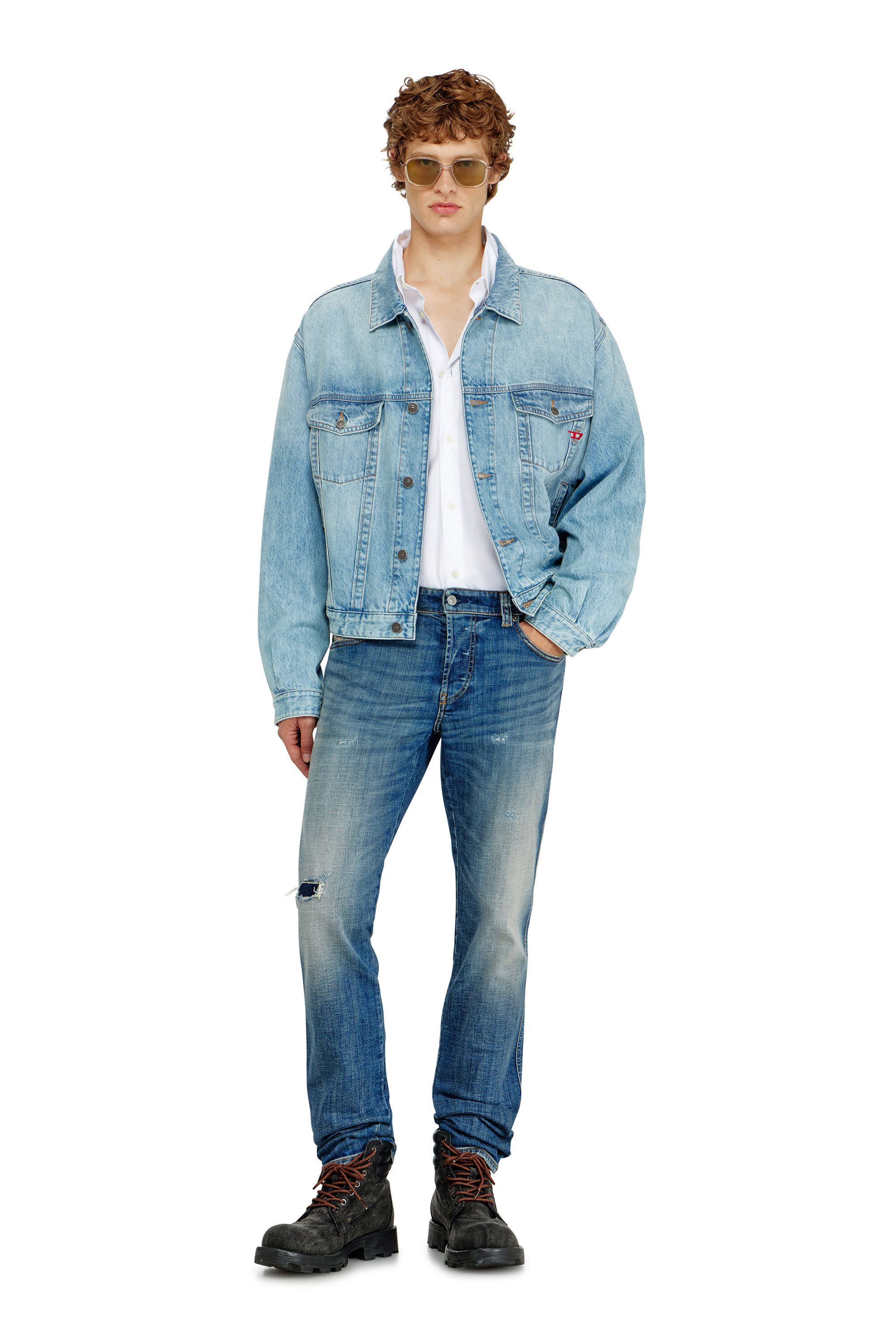 Diesel - D-RANGER, Unisex's Trucker jacket in denim in null - 1