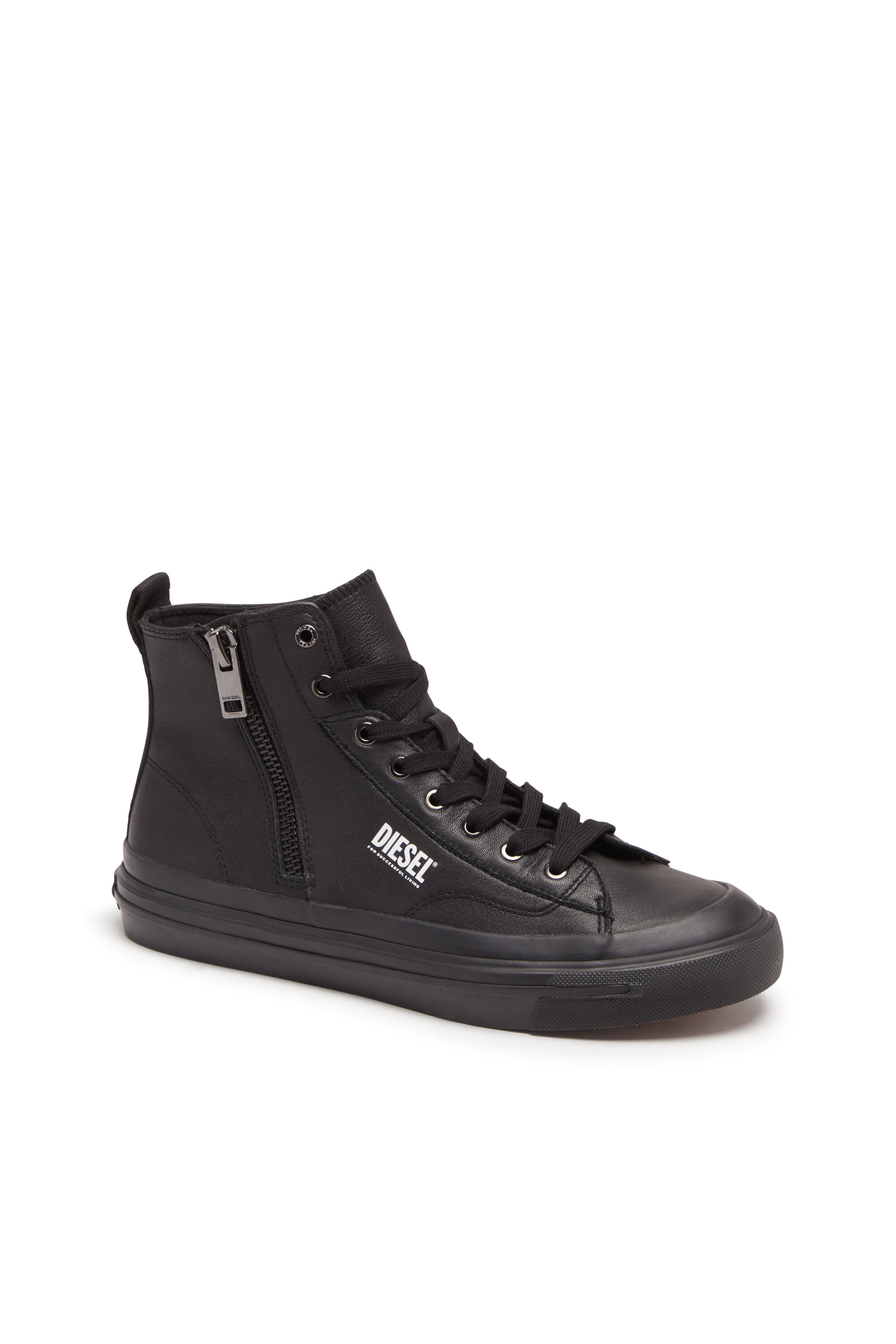 Diesel - S-ATHOS DV MID, Male's S-Athos Dv Mid - High-top sneakers with side zip in Black - 6