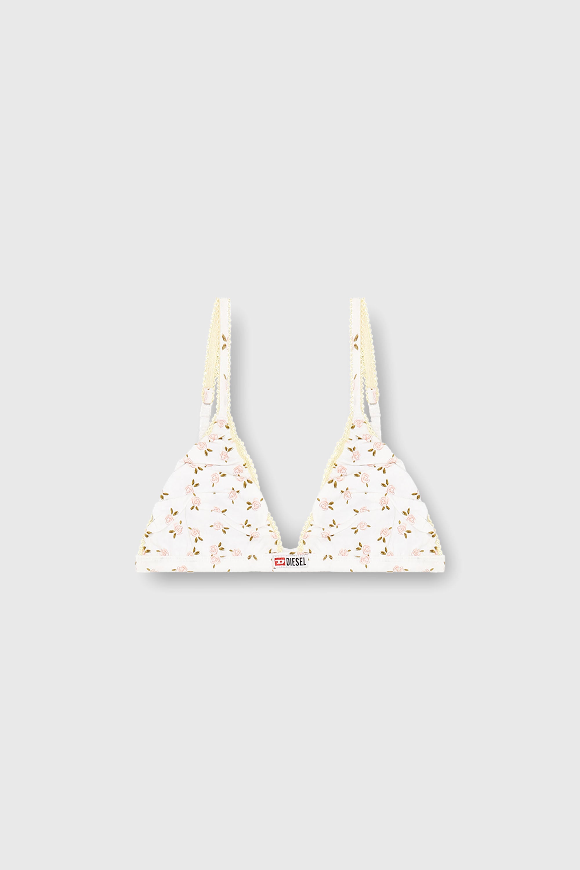 Diesel - JANA-D-CORE, Female's Cotton triangle bra with all-over floral print in White - 4