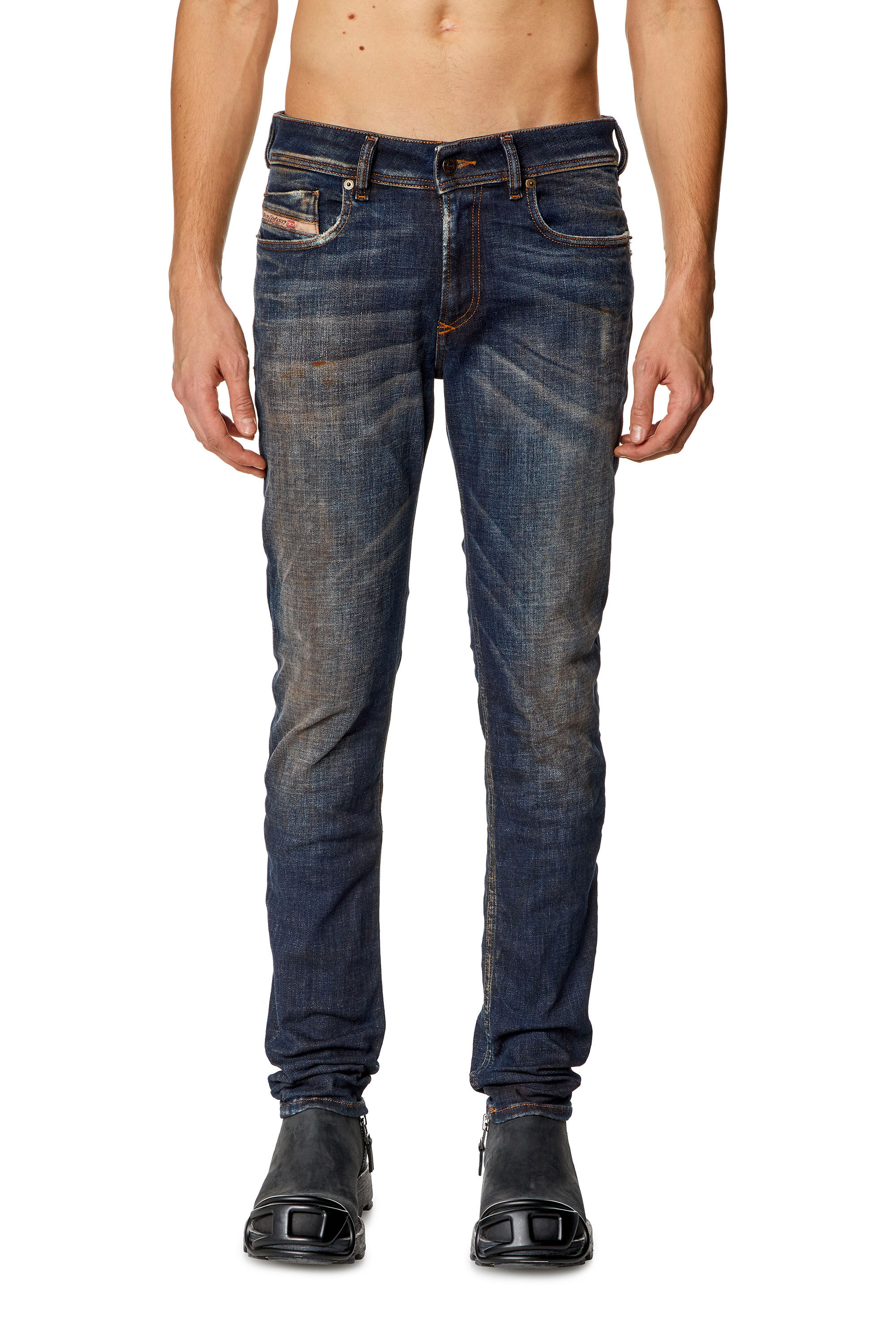 Diesel - Male's Skinny Jeans 1979 Sleenker 09H76, Dark Blue - 3