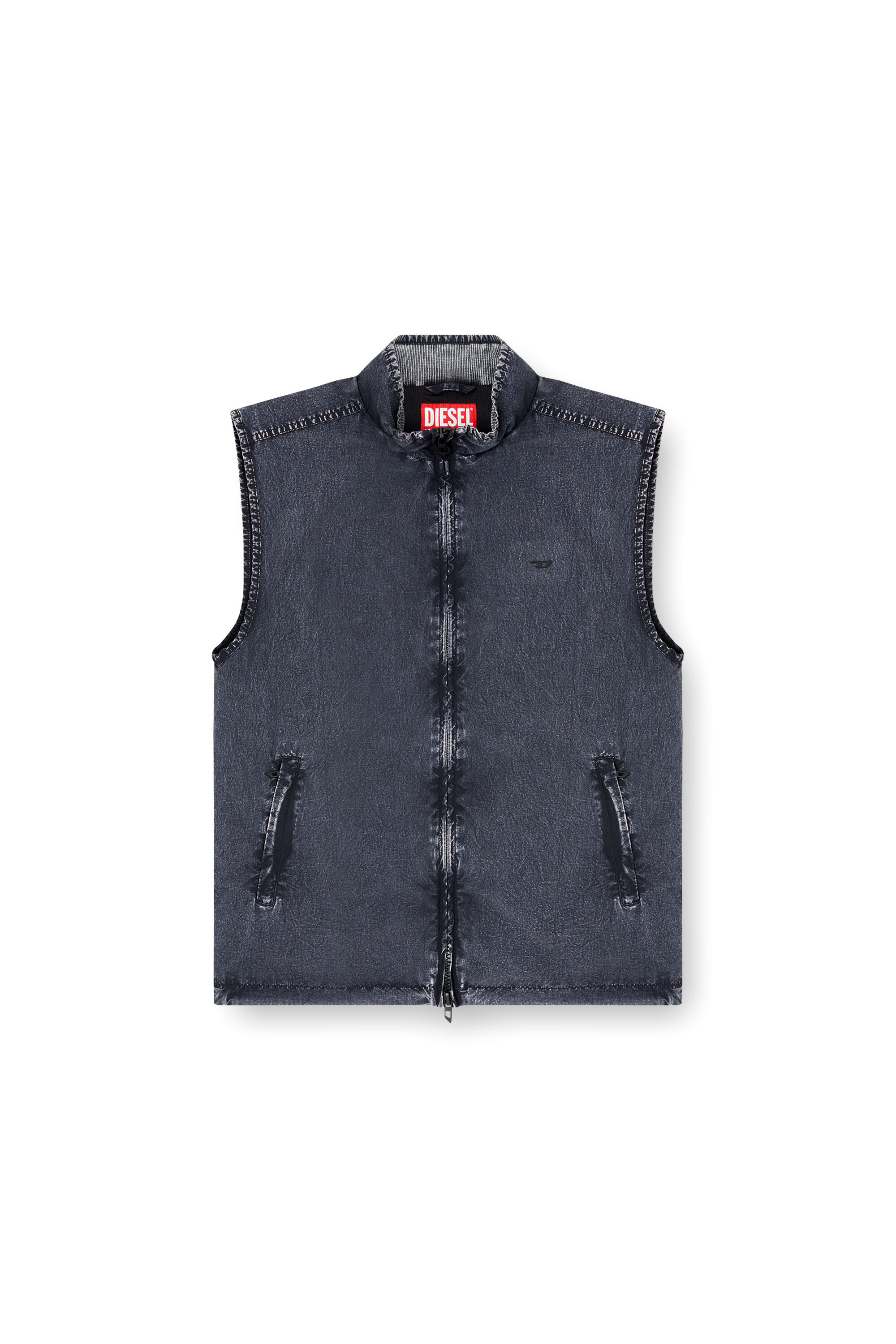 Men's Vest in recycled nylon taslan | Blue | Diesel
