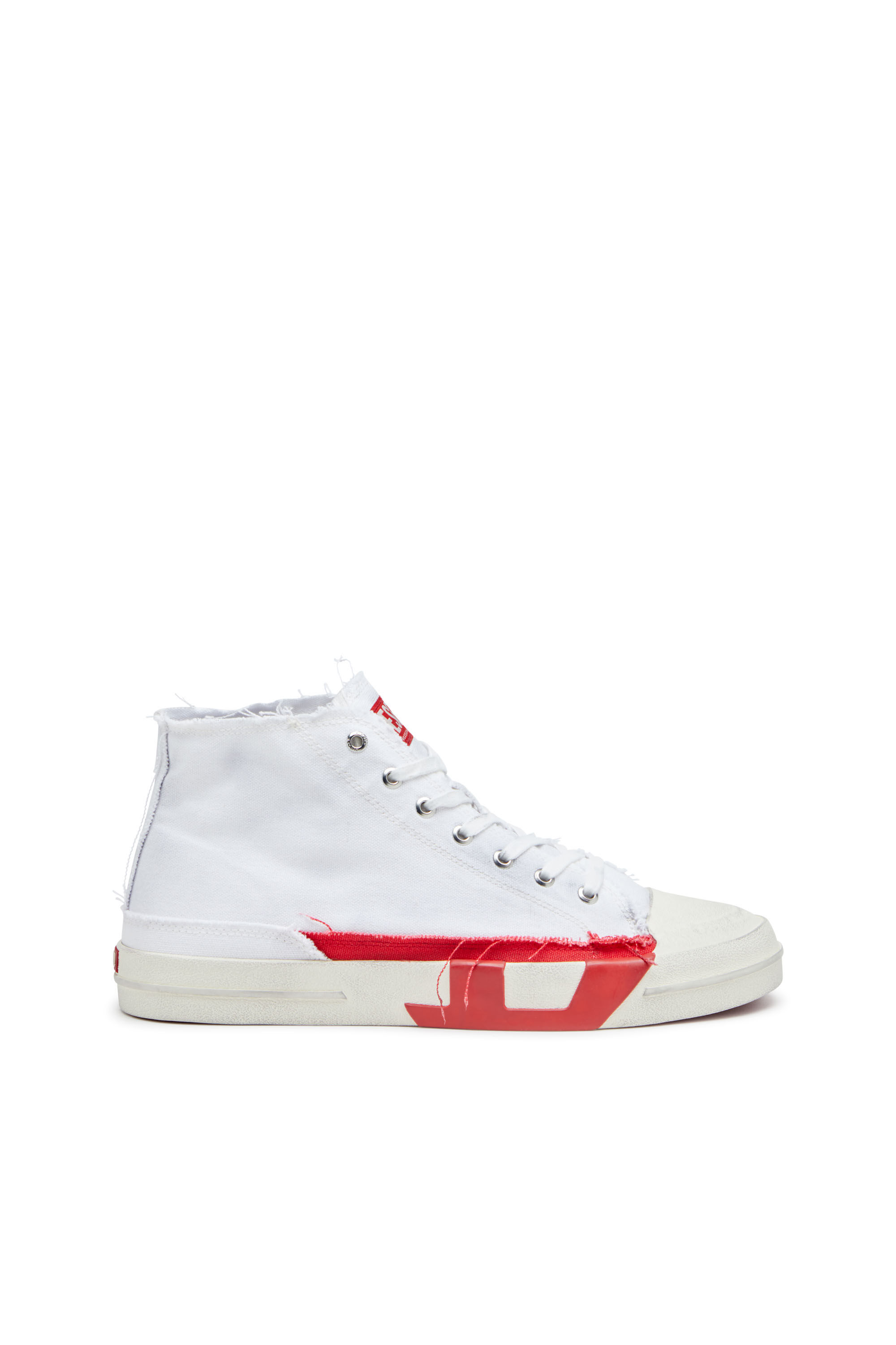 Men's S-D-Verse-Dirty-effect high-top canvas sneakers | Multicolor