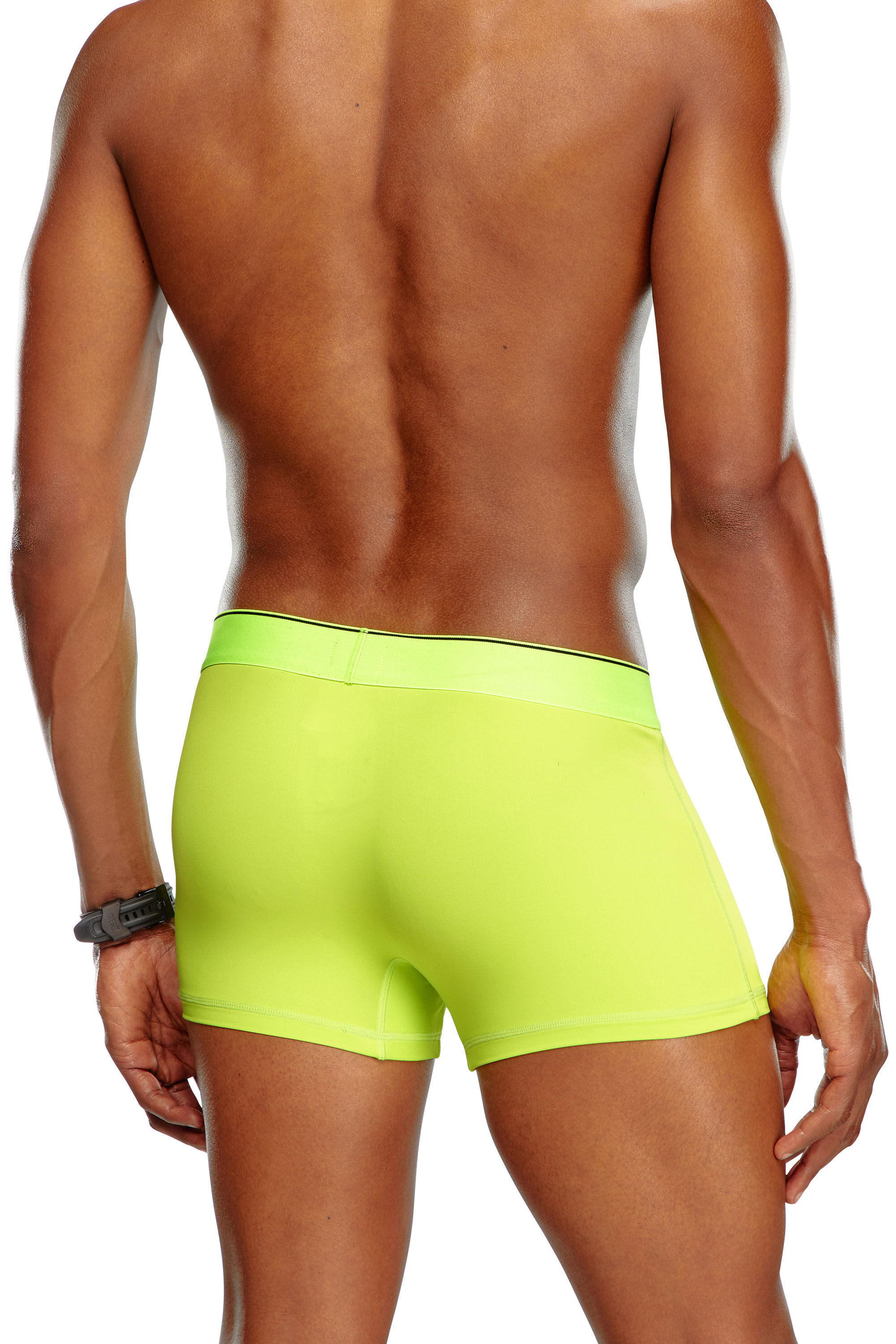 Diesel - UMBX-DAMIEN-CUT, Boxer en microfibre avec taille à logo Homme in Jaune - 3