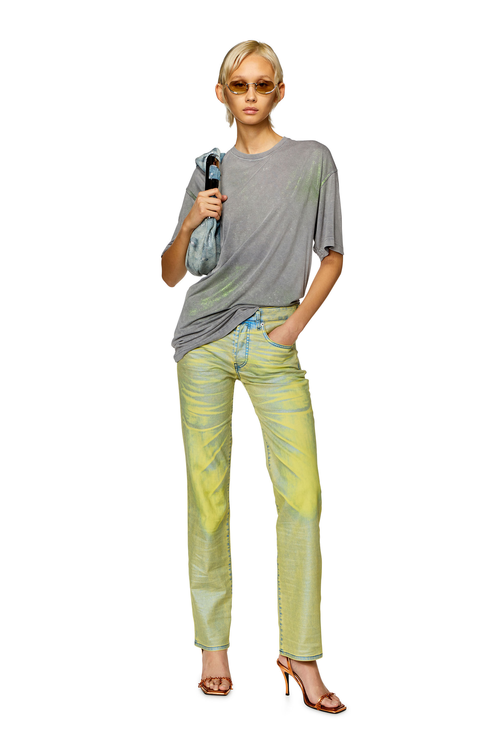 Women's Faded metallic oversized T-shirt | Diesel {{Country}}