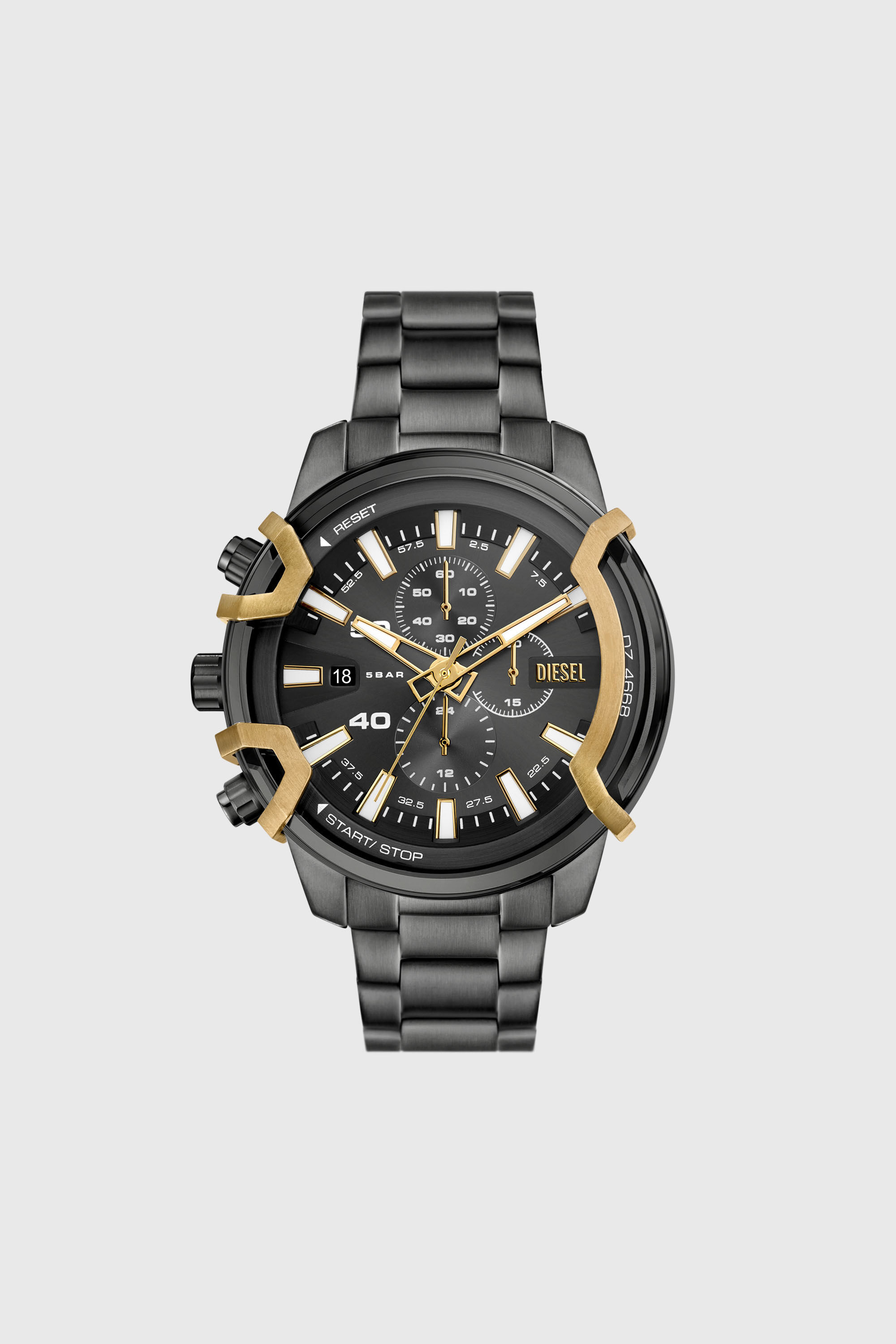 Men's Griffed Two-Tone Stainless Steel Watch | Grey | Diesel US