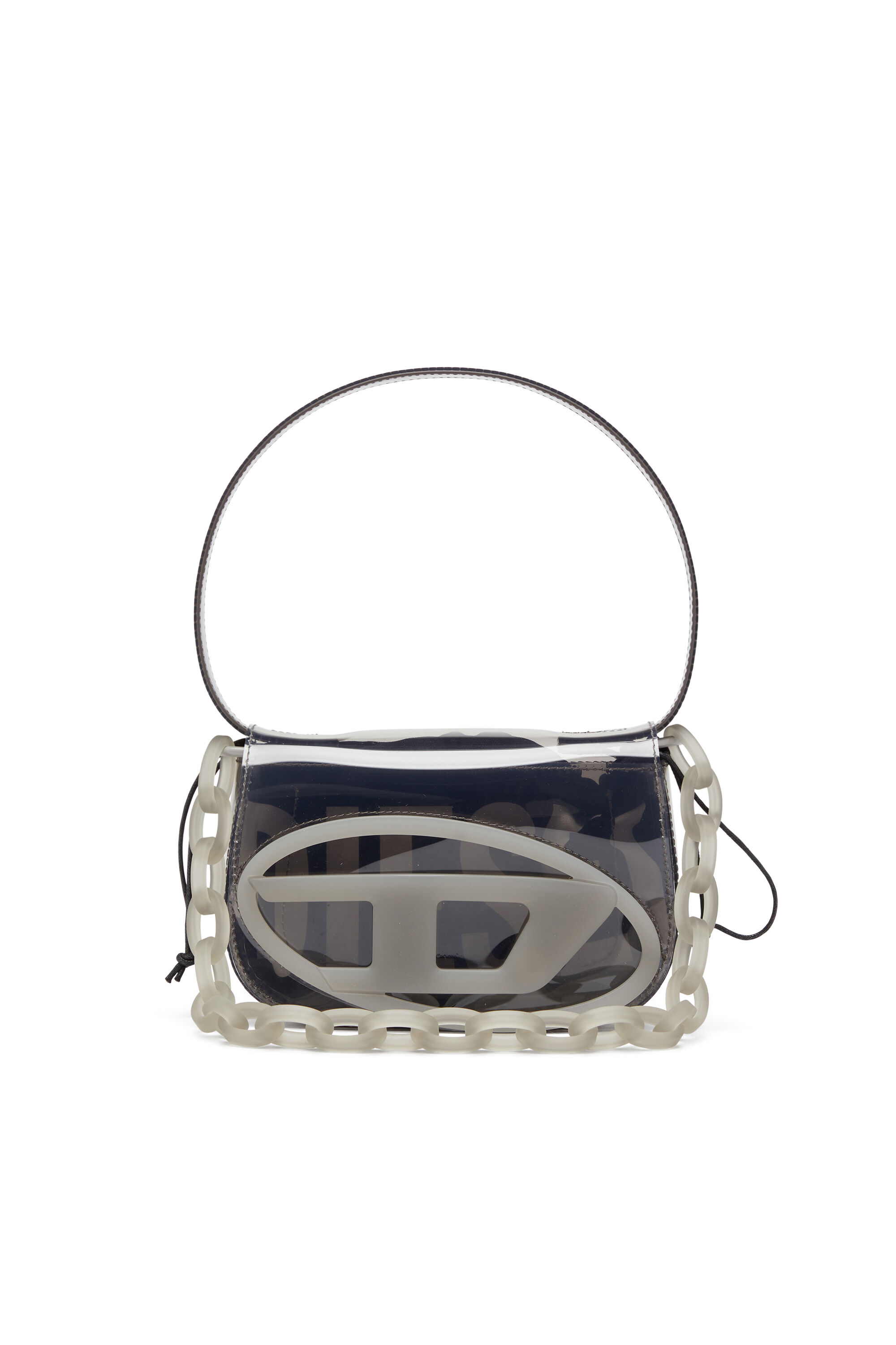 Diesel - 1DR, Female's 1DR-Iconic shoulder bag in transparent TPU in Grey - 2