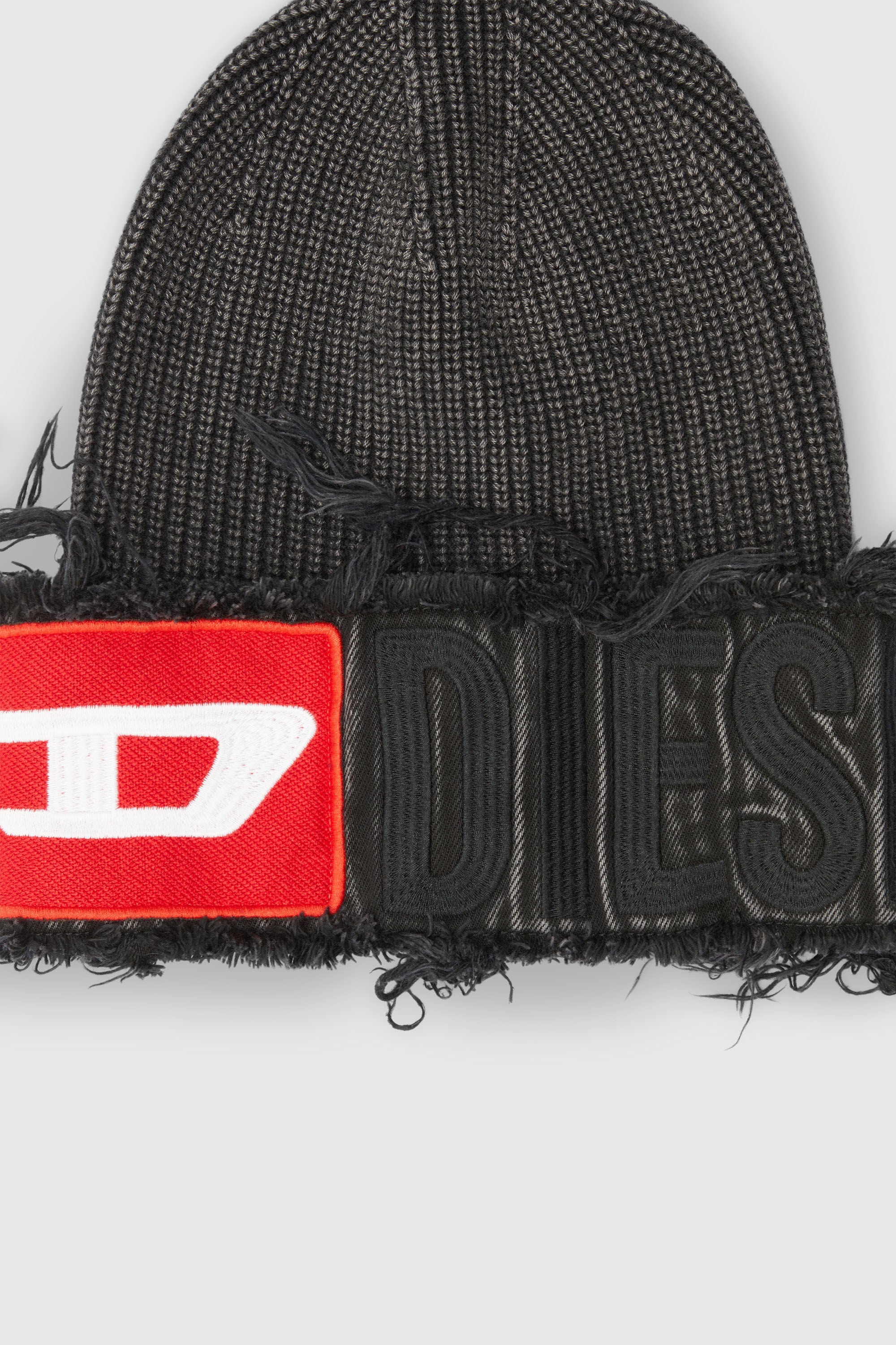 Diesel - K-FROK, Bonnet effet denim avec d&eacute;tail d'empi&egrave;cement audacieux Mixte in Noir - 3