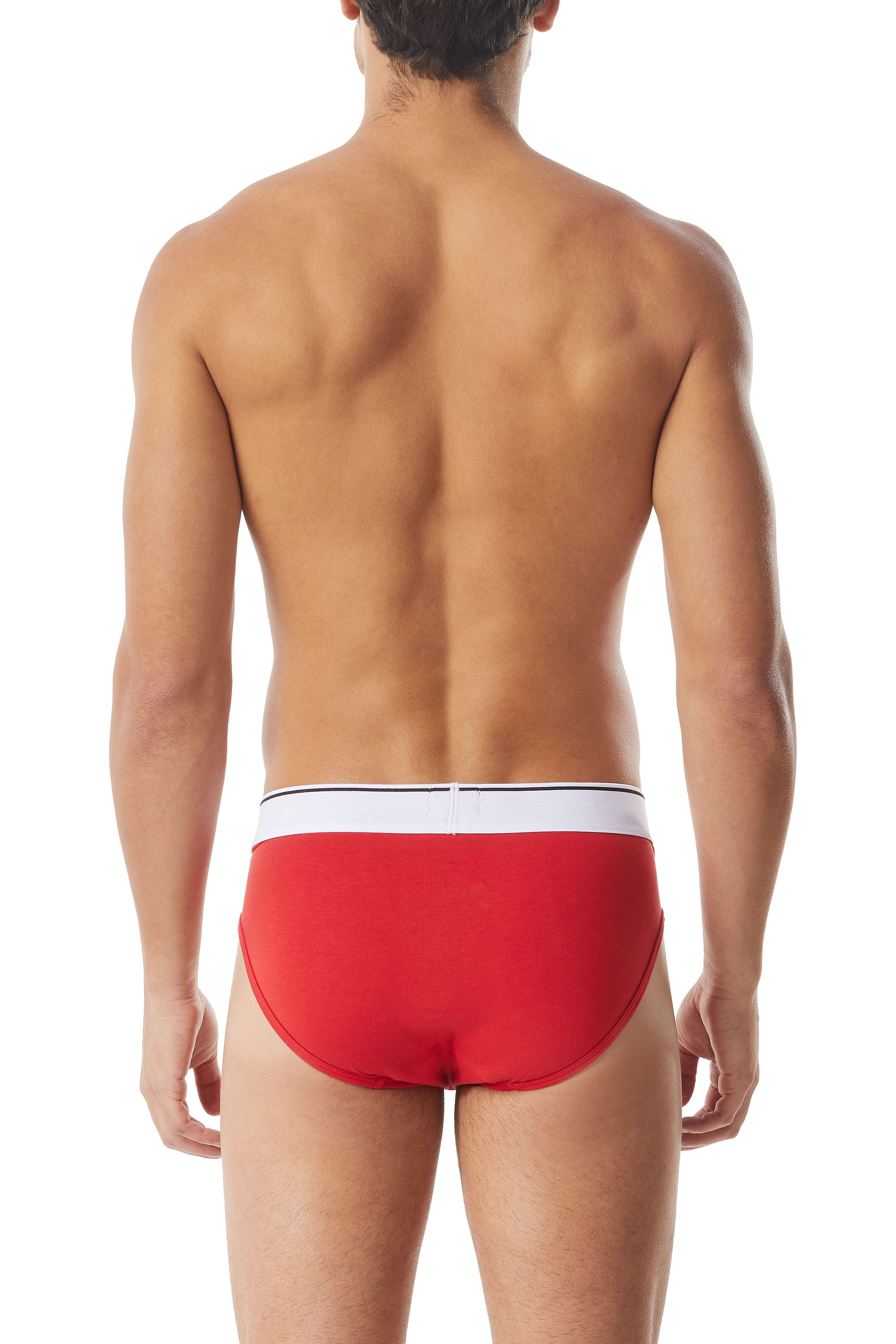 Diesel - UMBR-ANDRE, Slip avec taille à logo sur le devant Homme in Rouge - 3