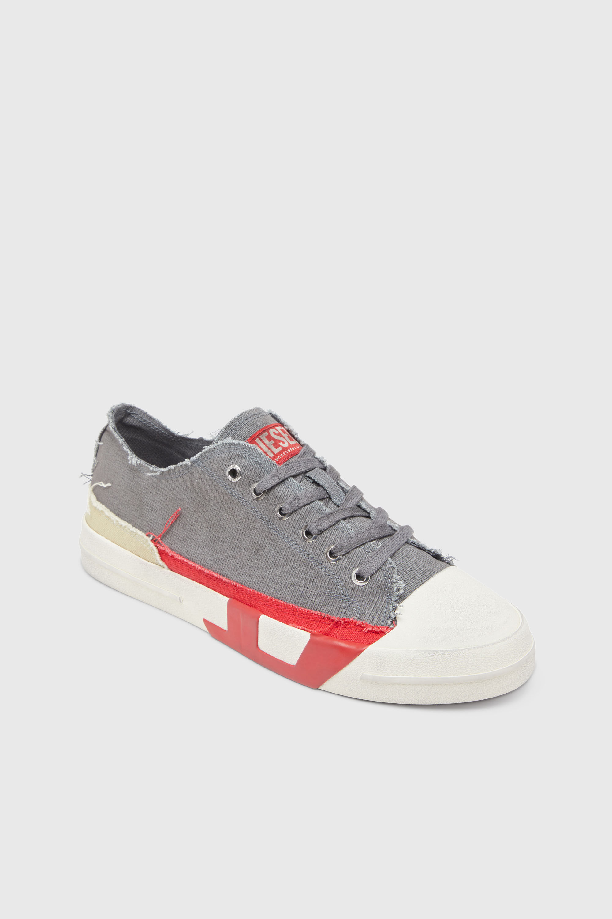 Diesel - S-D-VERSE LOW, S-D-Verse-Zapatillas de lona con efecto desgastado Hombre in Gris - 6