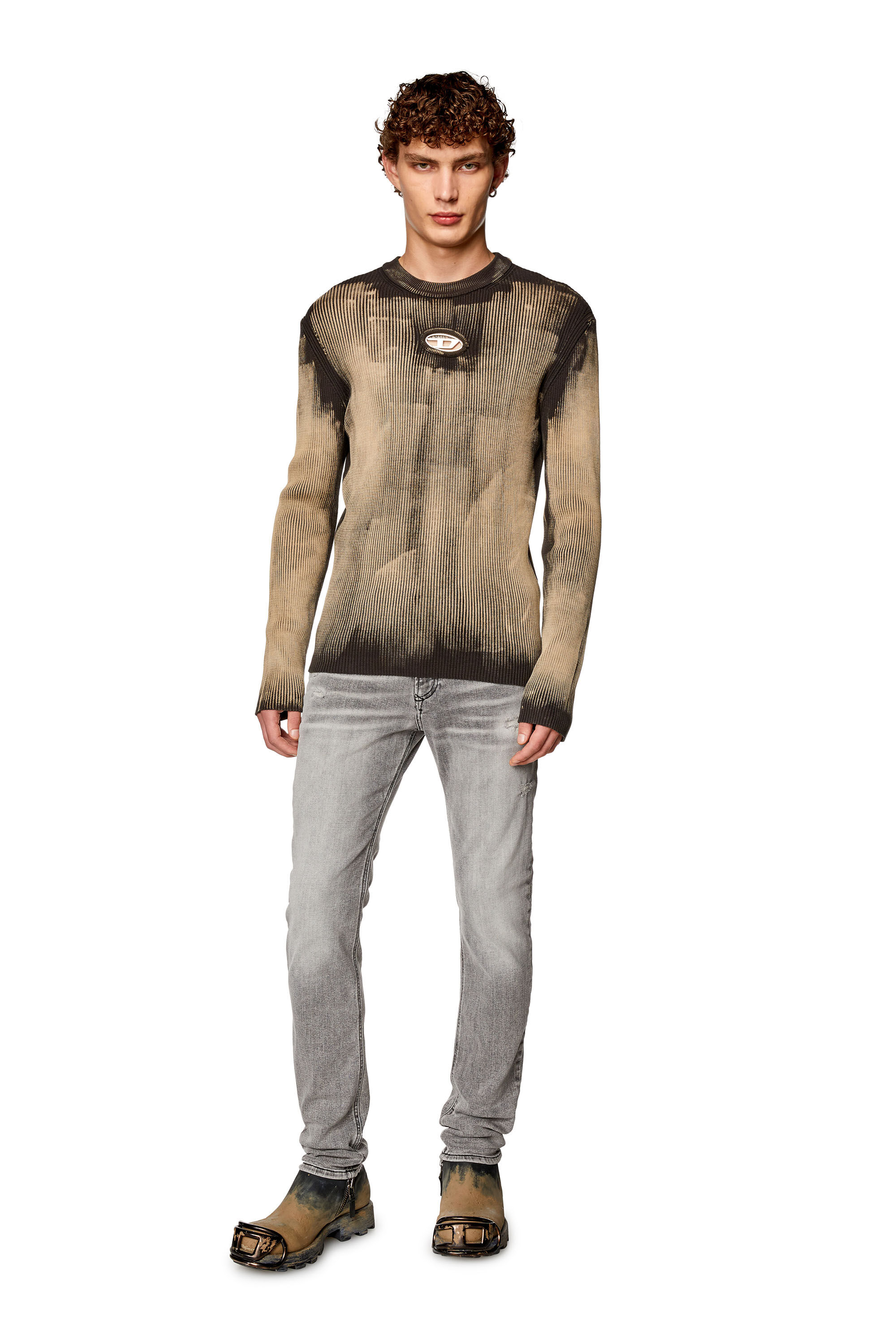 Diesel - Man's Skinny Jeans 1979 Sleenker E9B97, Black/Dark grey - 4