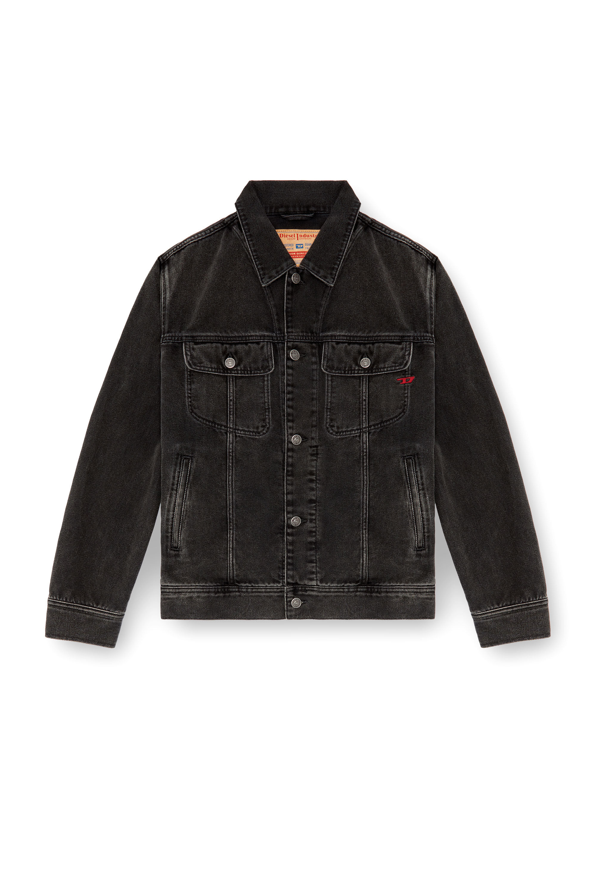 Diesel - D-BARCY, Male's Regular-fit trucker jacket in Black - 2