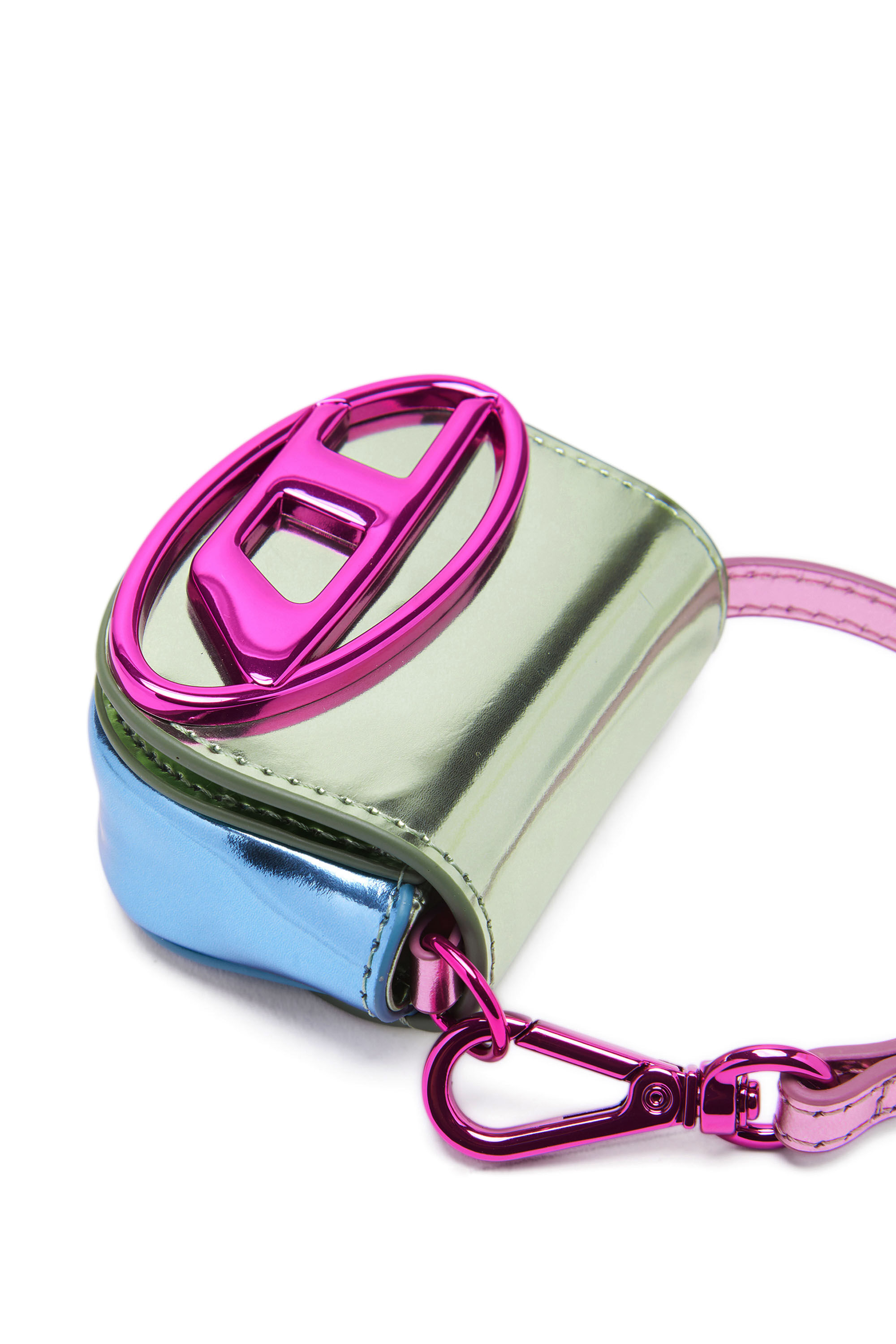 Women's Iconic bag charm in mirror leather | Green | Diesel