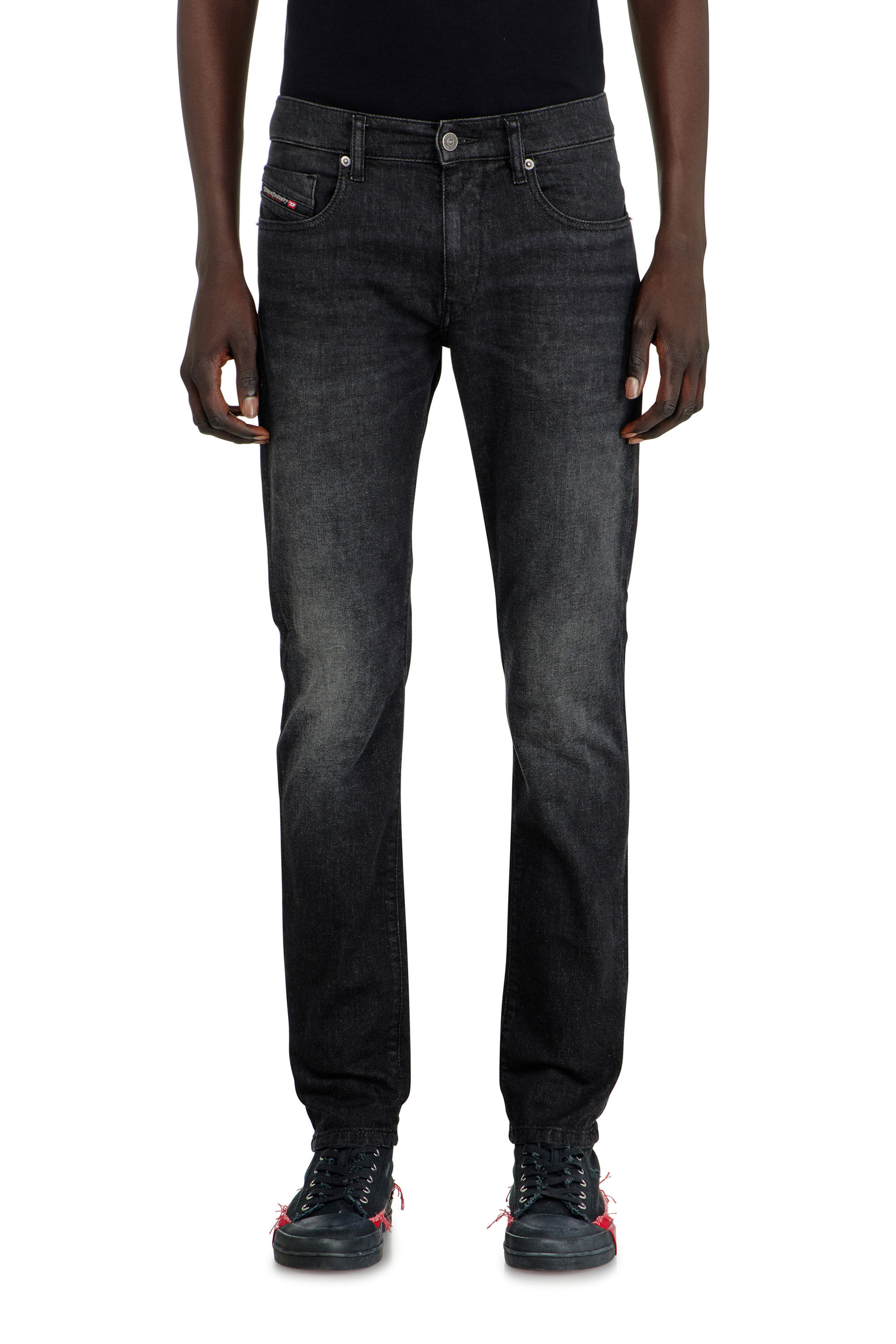 Diesel - Male's Slim Jeans 2019 D-Strukt 0DBDT, Black/Dark Grey - 4