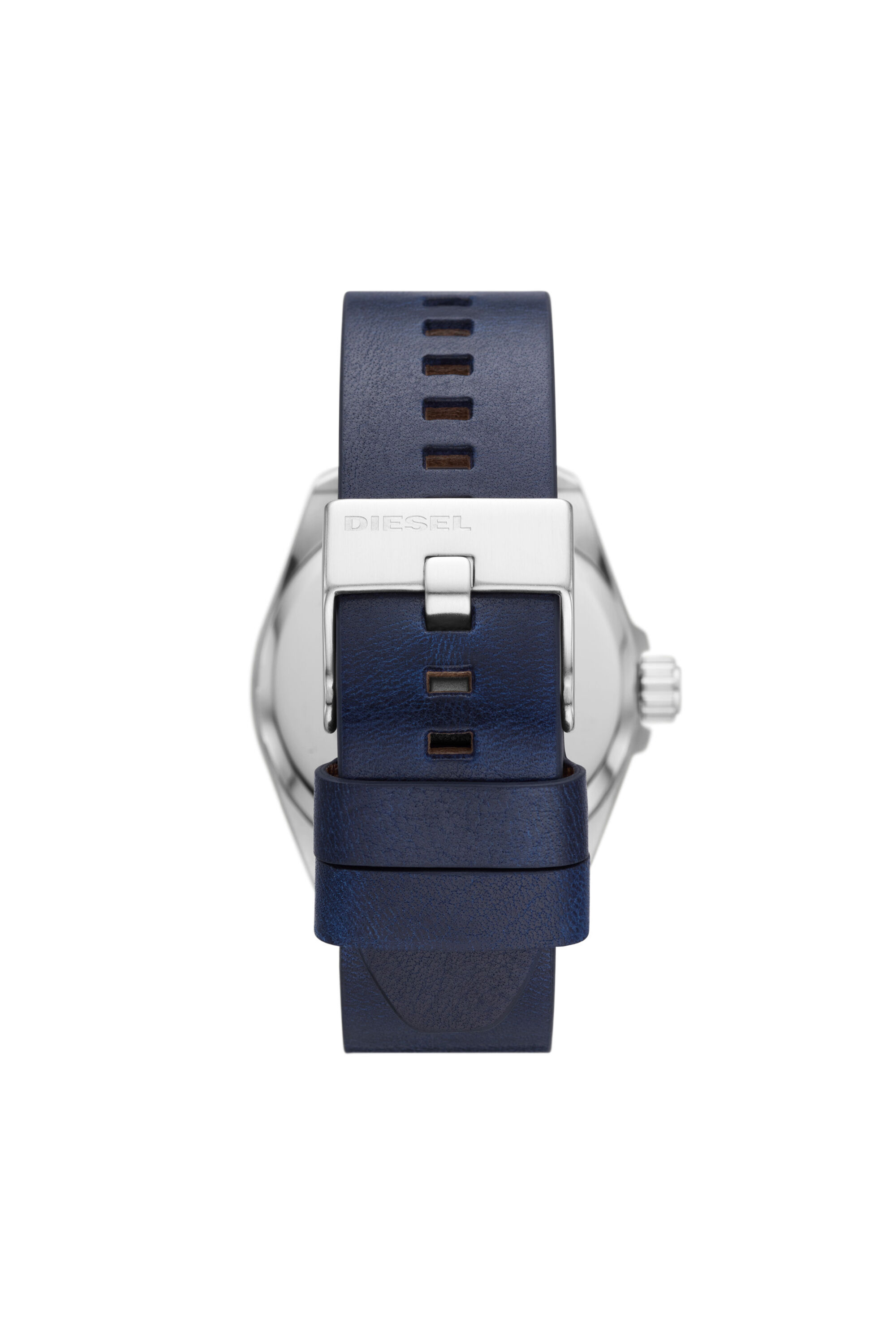 Diesel - DZ1991, Montre MS9 avec mouvement date à trois aiguilles en cuir bleu Mixte in Bleu - 2