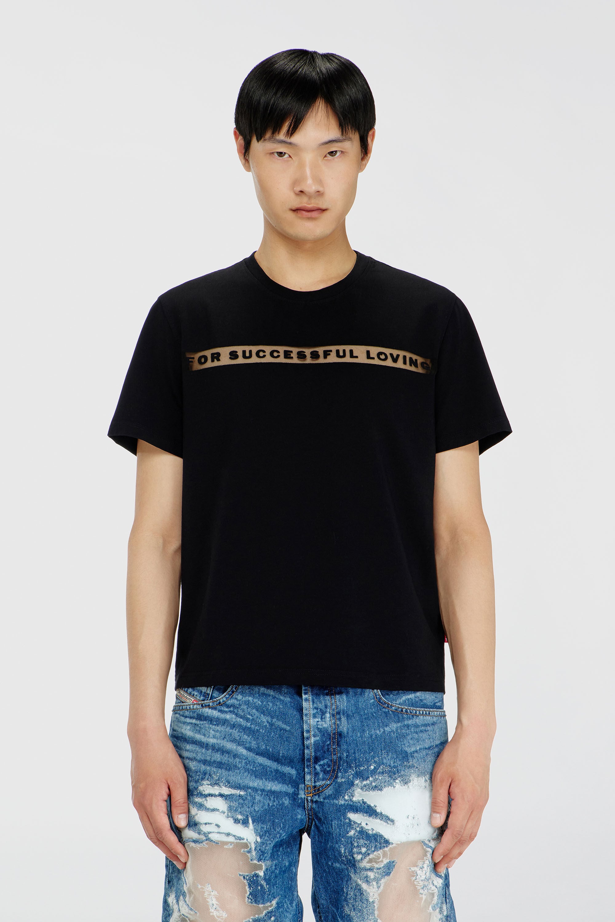 Diesel - PR-T-NOTS-CHI-R, Camiseta con logo For Successful Loving Unisex in Negro - 3