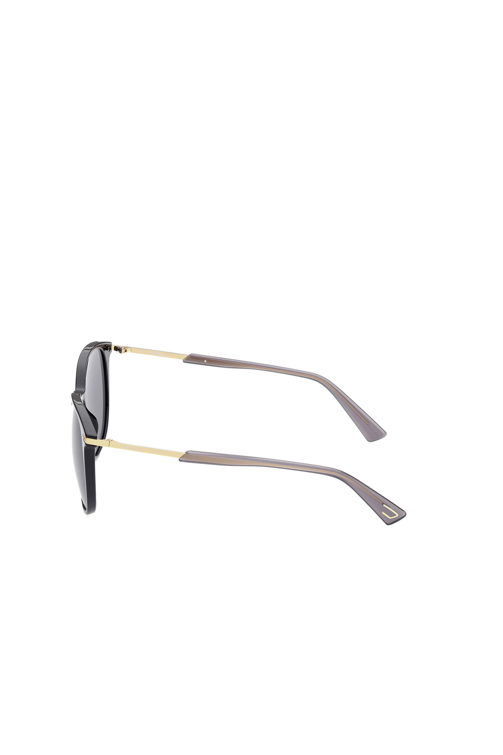 Diesel - DL0353, Female's Round sunglasses on a combo construction in Black/Yellow - 4