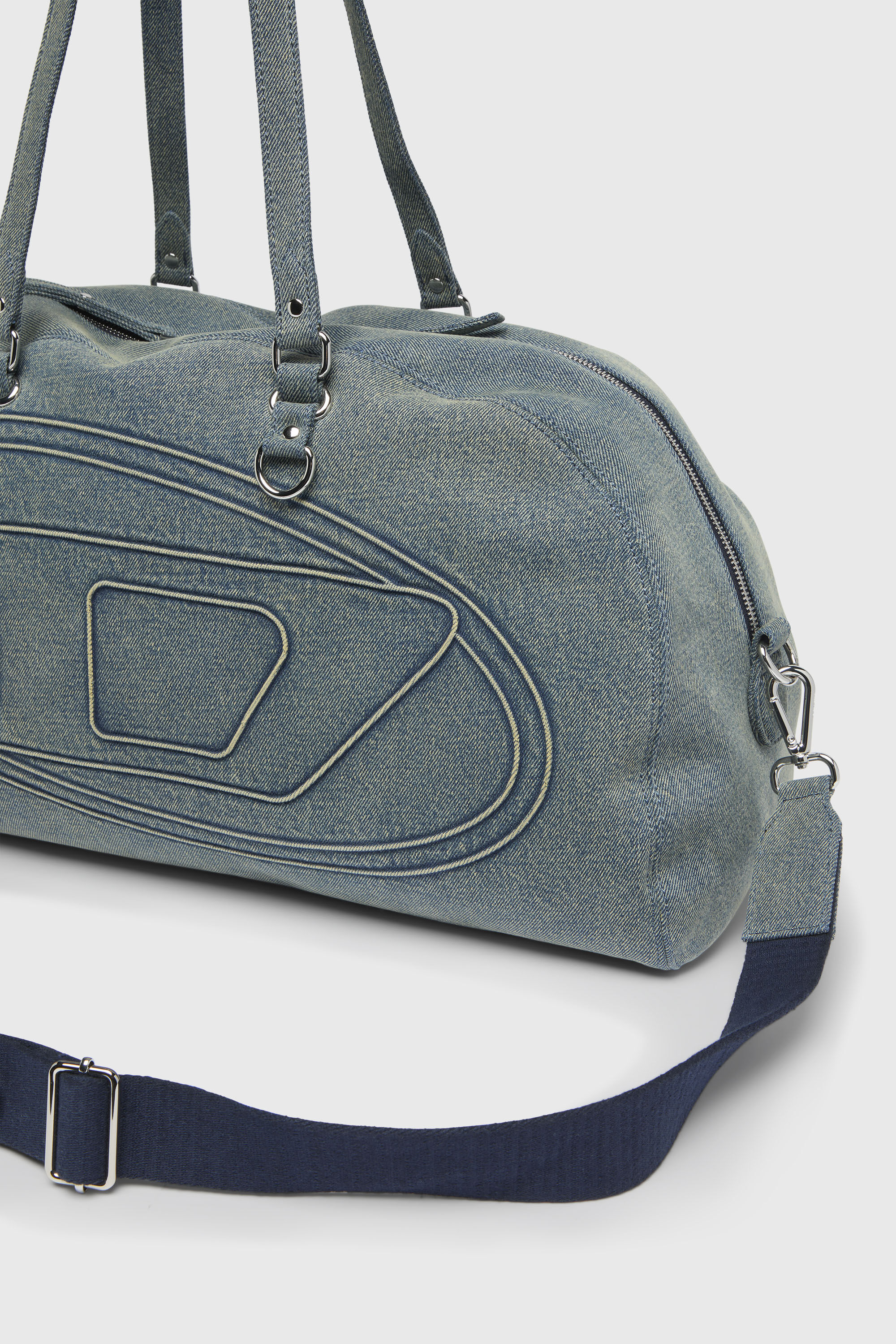 Women's 1DR Dome-Duffle bag in denim with Oval D logo | Blue
